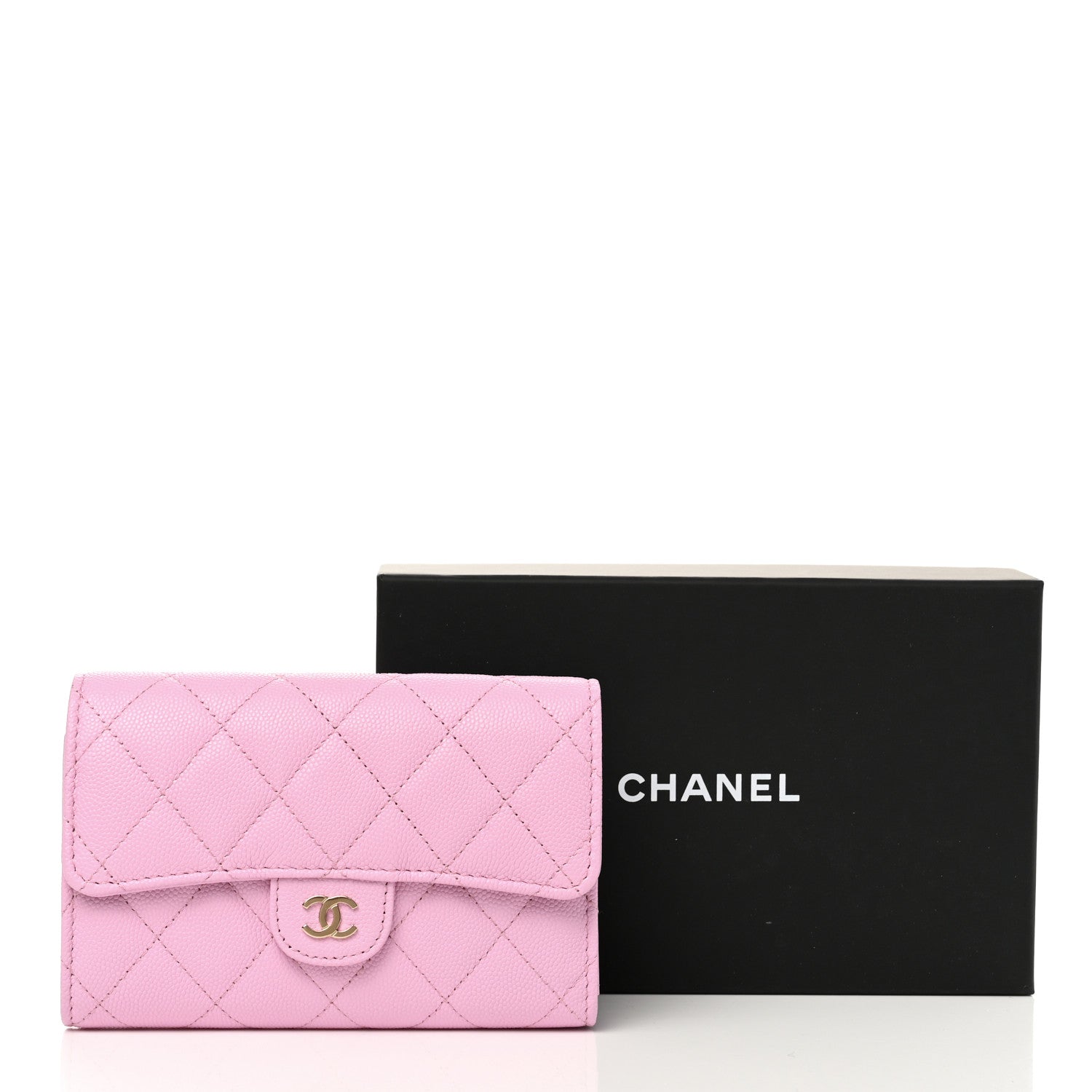 Chanel Caviar Quilted Medium Flap Wallet Lilac 9 of 9