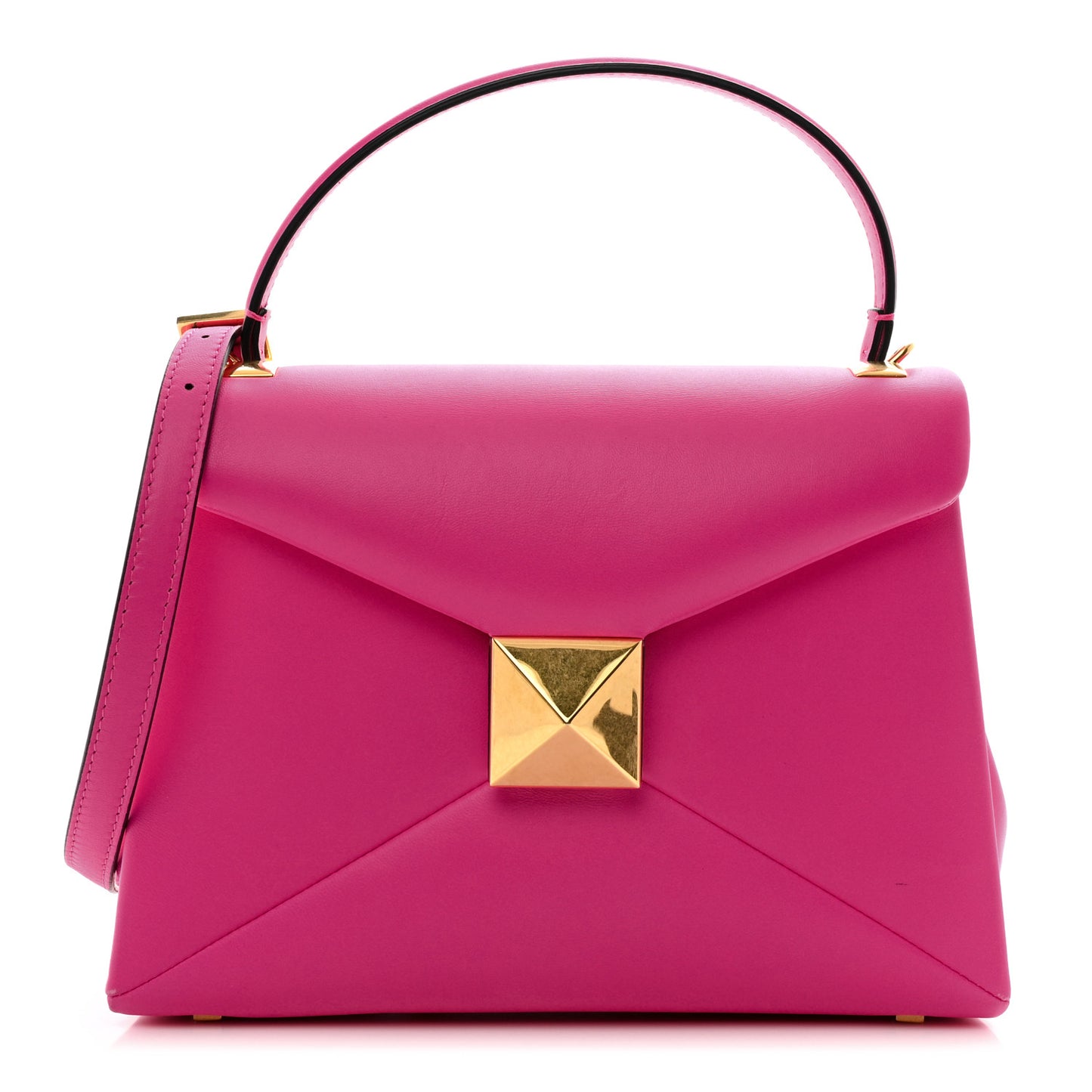 Nappa Small One Stud Top Handle Bag Pink PP