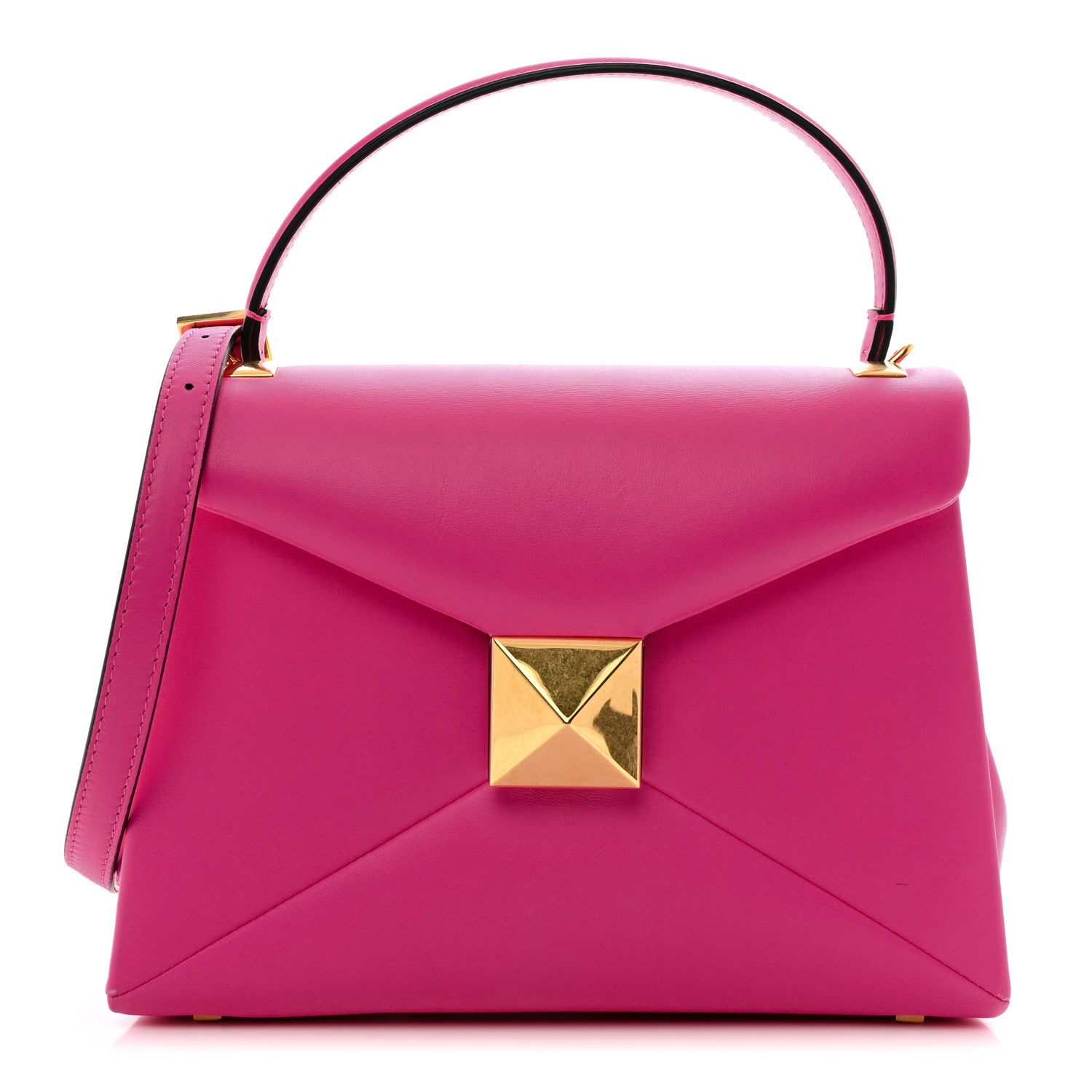 Valentino Garavani Nappa Small One Stud Top Handle Bag Pink PP 1 of 14