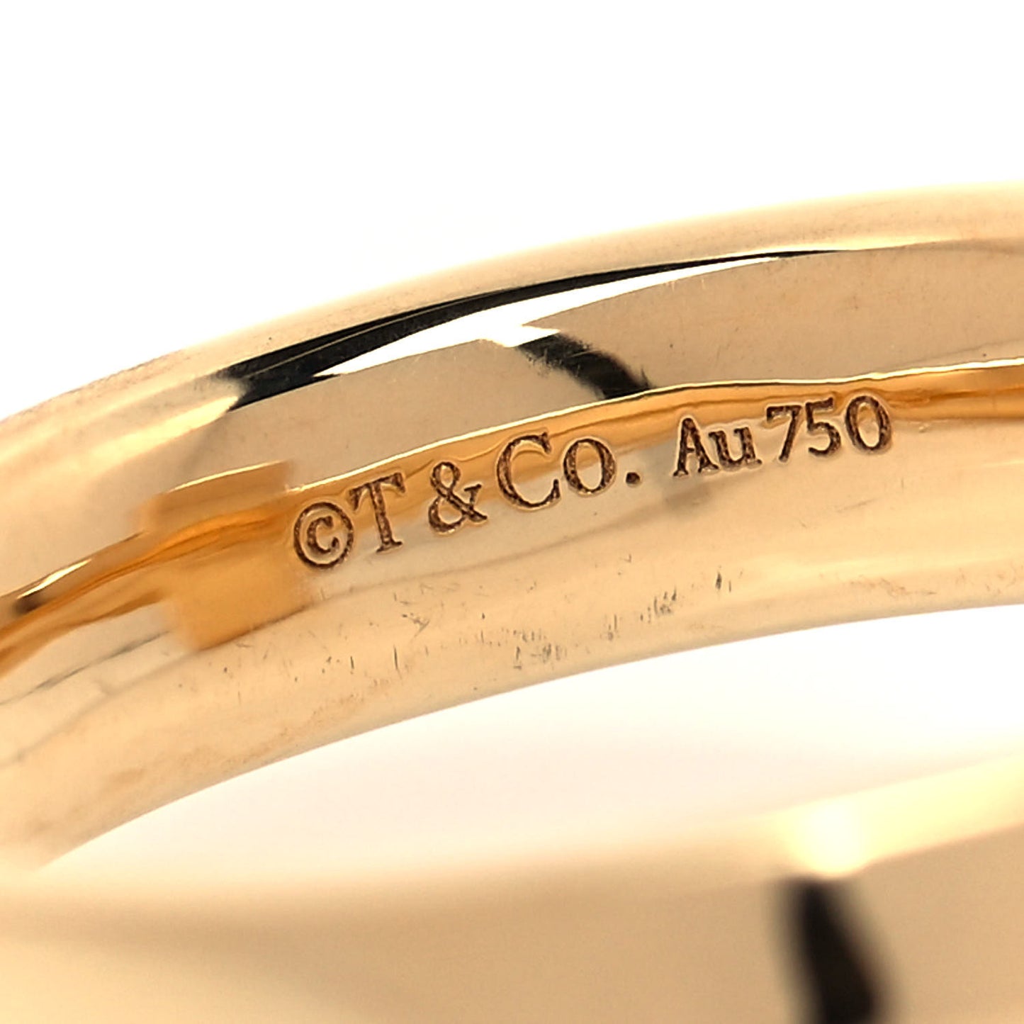 18K Yellow Gold 4.5mm T T1 Ring 52 6