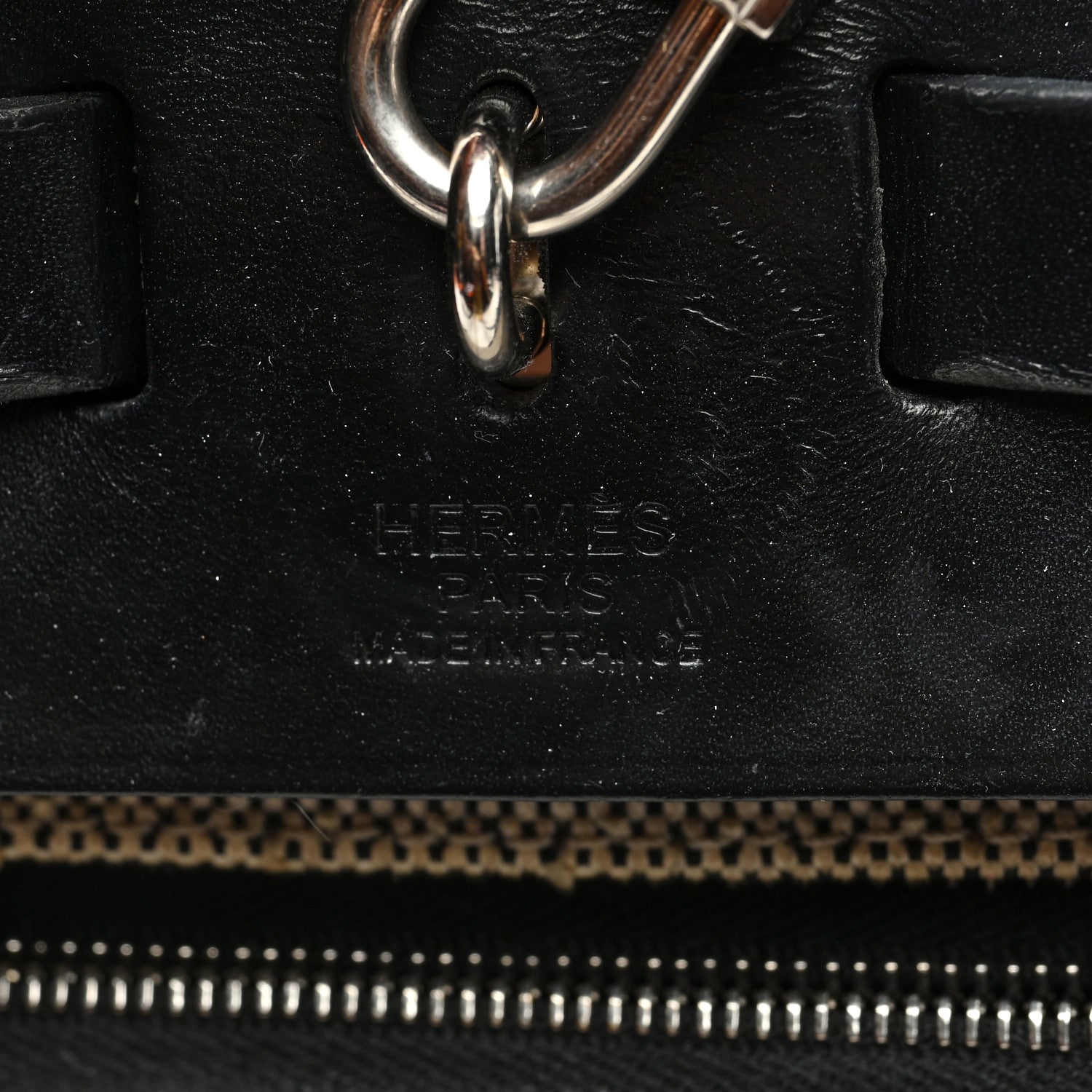 Hermes Toile H Berline Vache Hunter Herbag Zip PM 31 Black Ecru 7 of 11