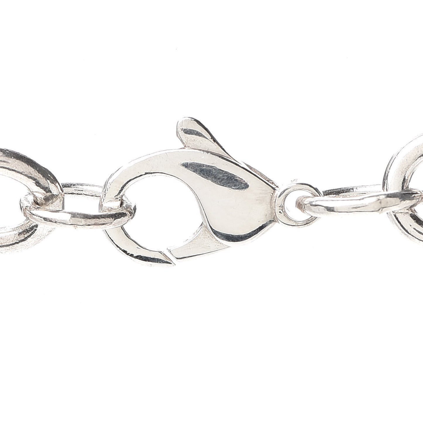 Sterling Silver Heart Tag Toggle Necklace