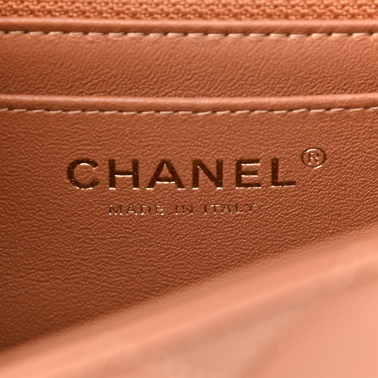 Lambskin Quilted Mini Rectangular Flap Brown
