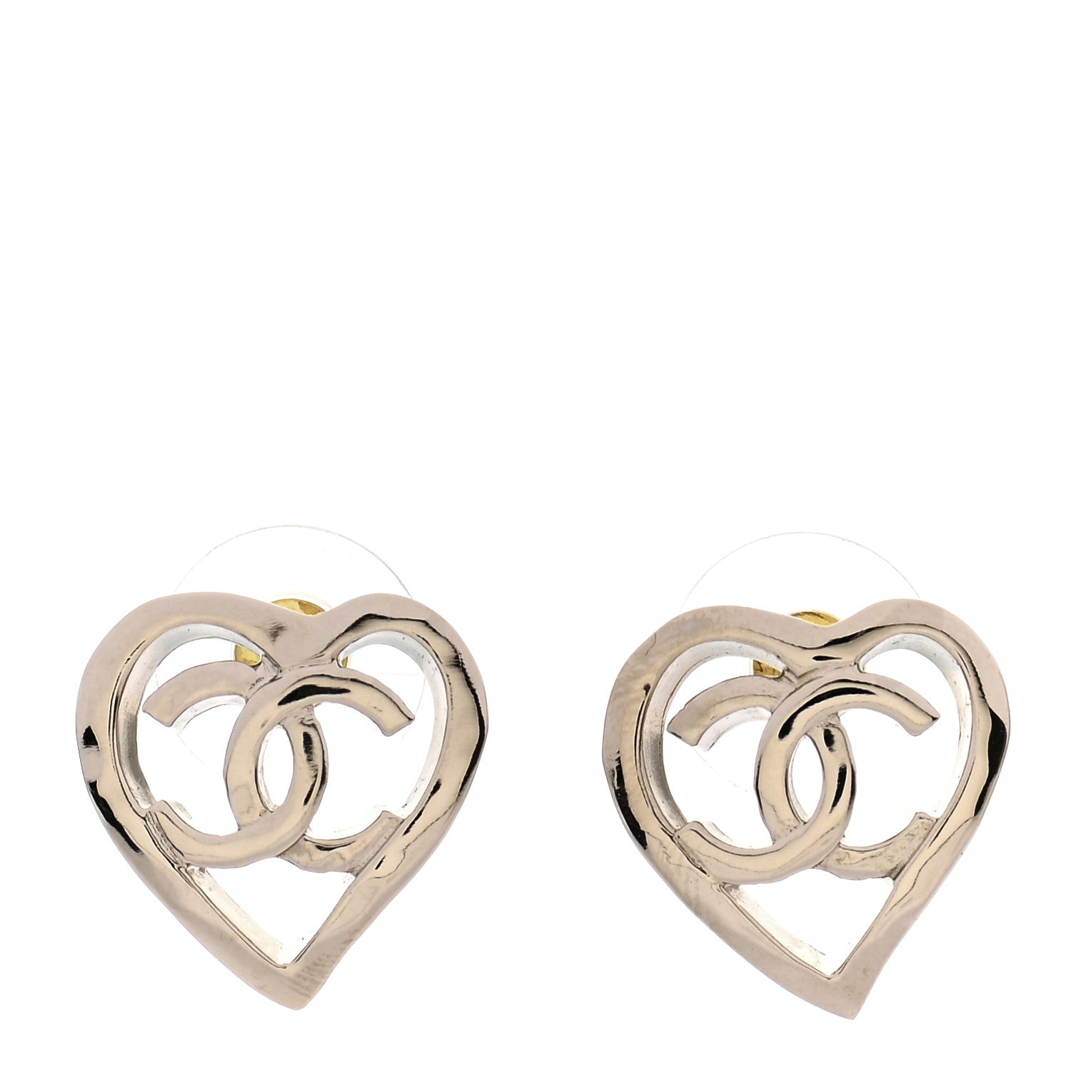 Chanel Metal CC Heart Coco In Love Earrings Gold 938396 – FASHIONPHILE