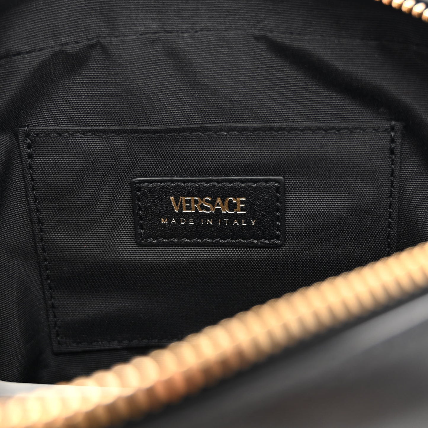 Nappa Quilted La Medusa Camera Bag Black