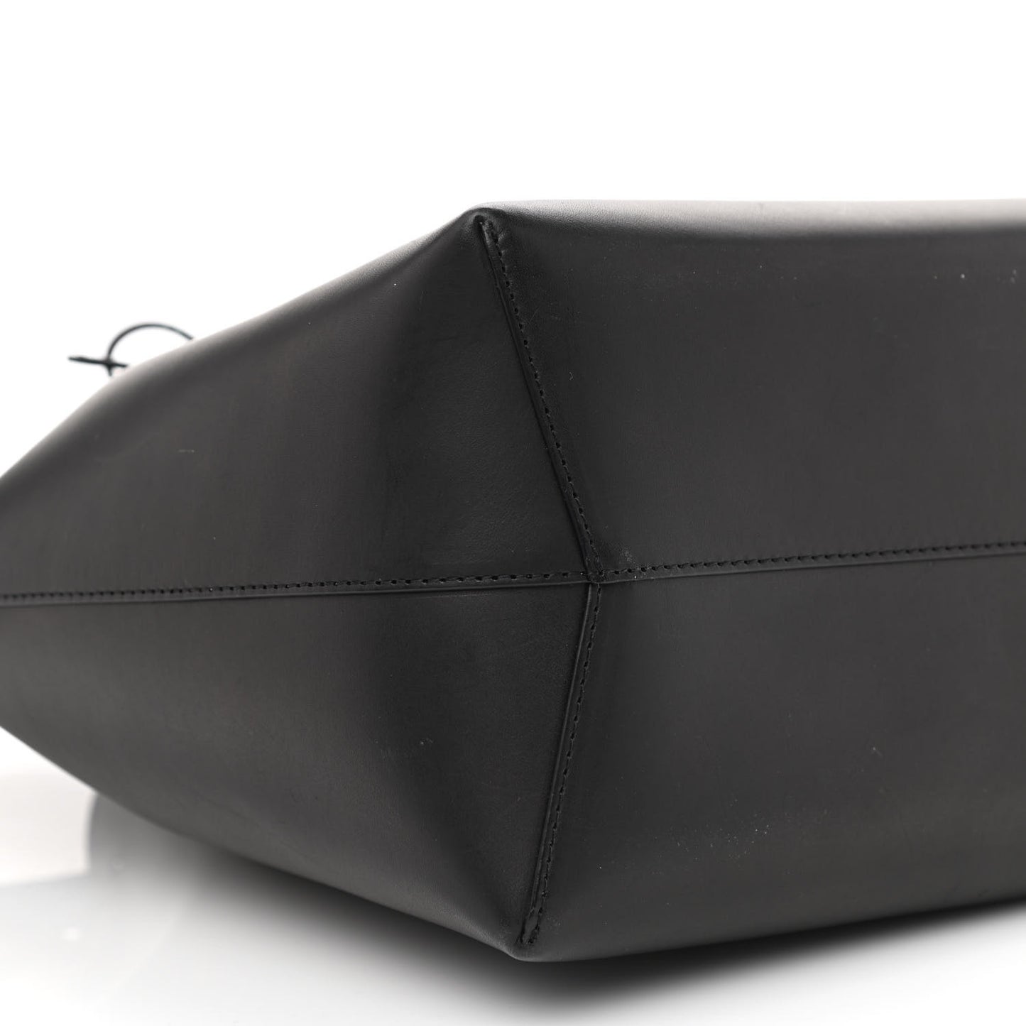 Vegetable Tanned Calfskin Bucket Bag Black Ballerina