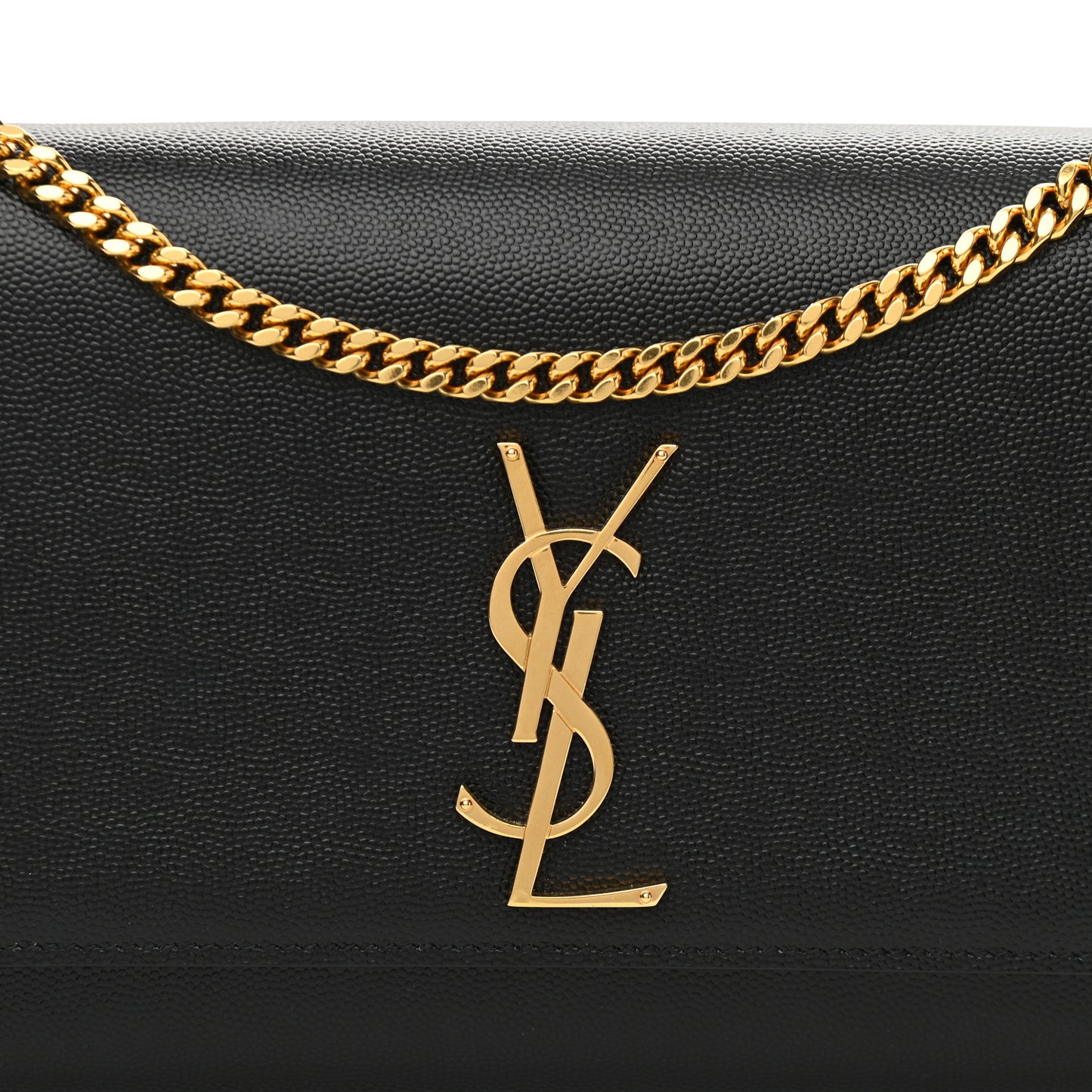 Grain De Poudre Medium Classic Monogram Kate Satchel Black