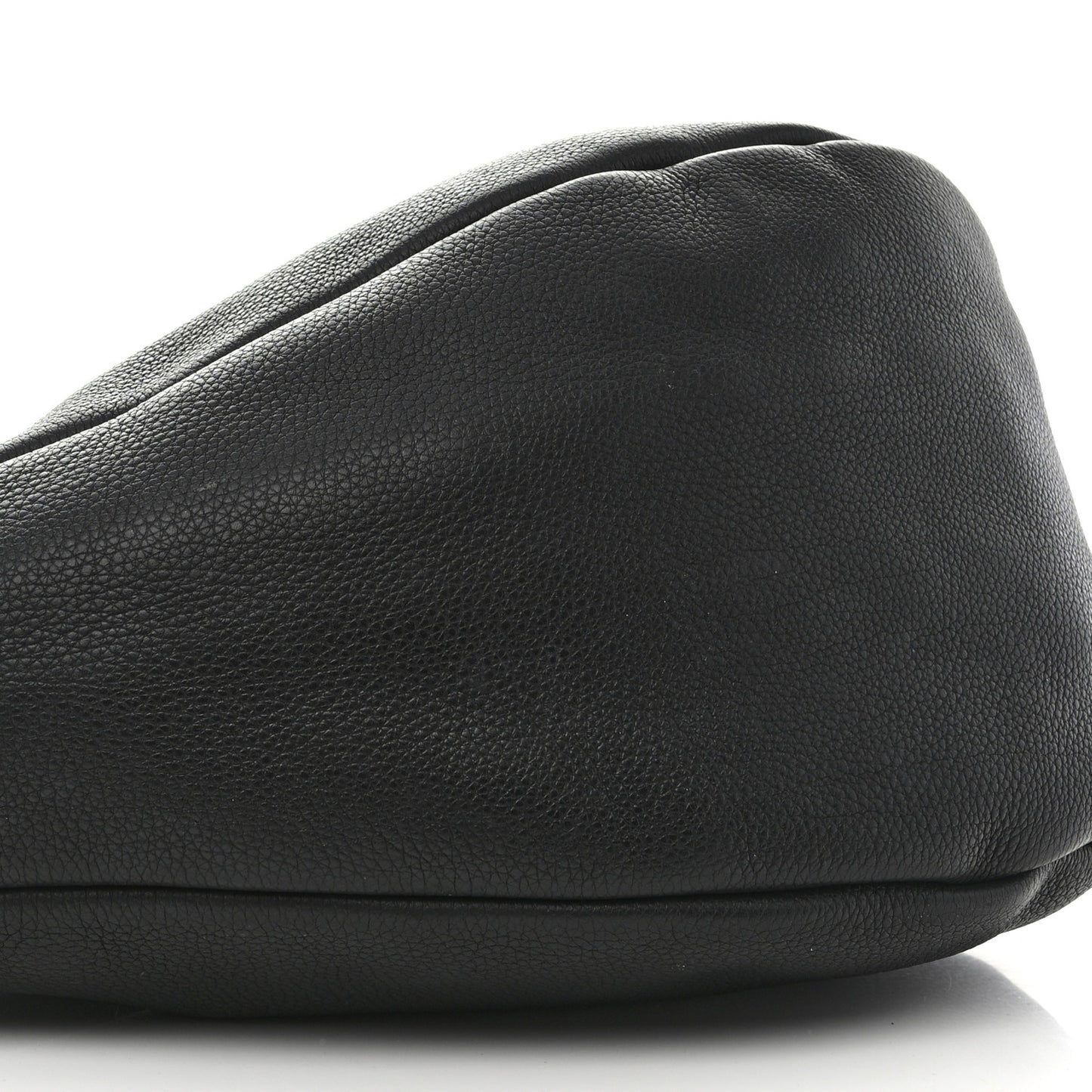 Grained Calfskin Large Slouchy Banana Bag Black