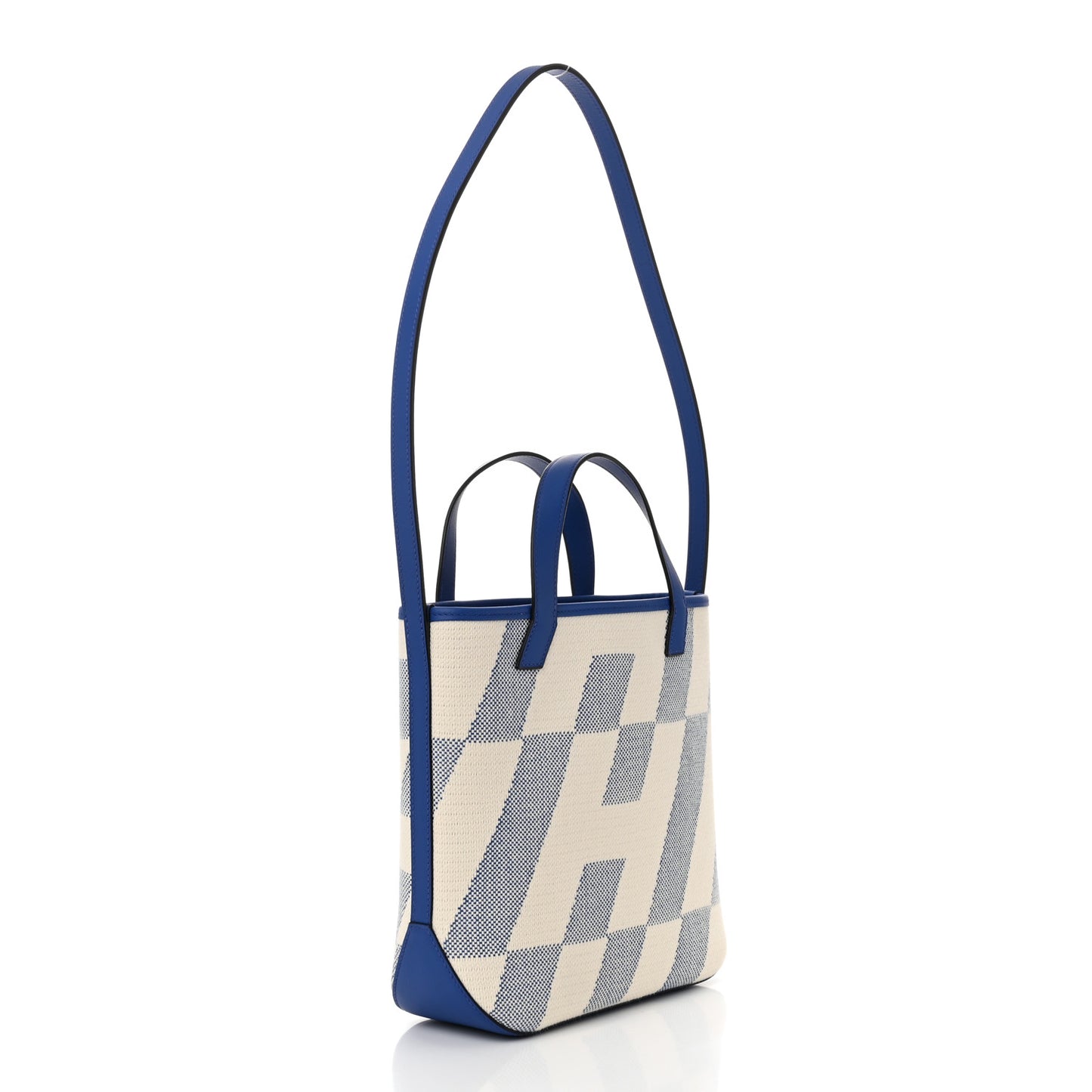 Swift H Canvas Cabas H En Biais 27 Bleu Royal Ecru