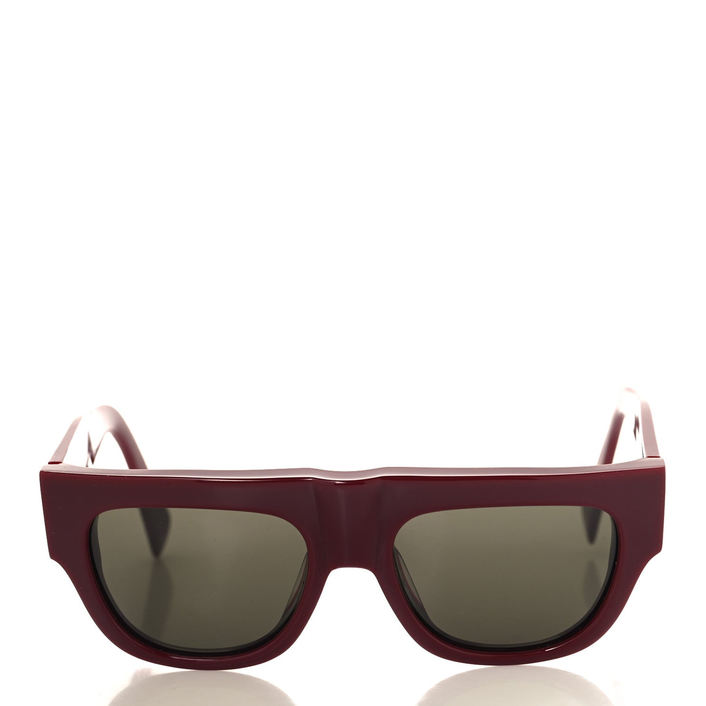 Acetate Flat Top Rectangular Sunglasses CL41037 Burgundy