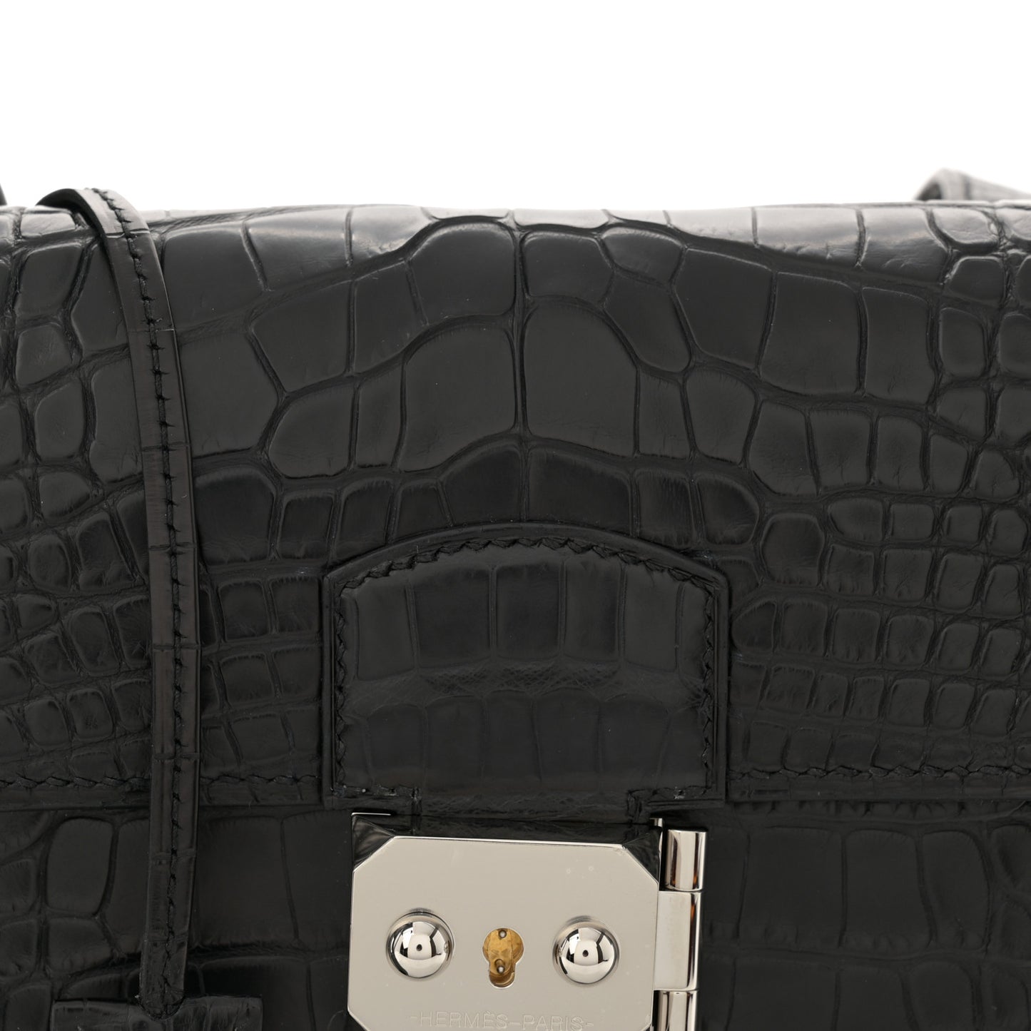 Matte Alligator Sac A Depeches 21 Messenger Bag Black