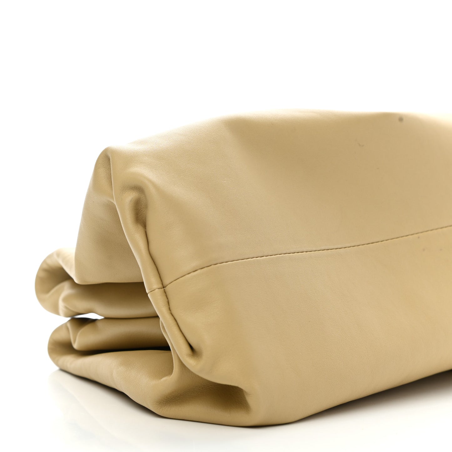 Smooth Butter Calf The Pouch Oversized Clutch Tapioca