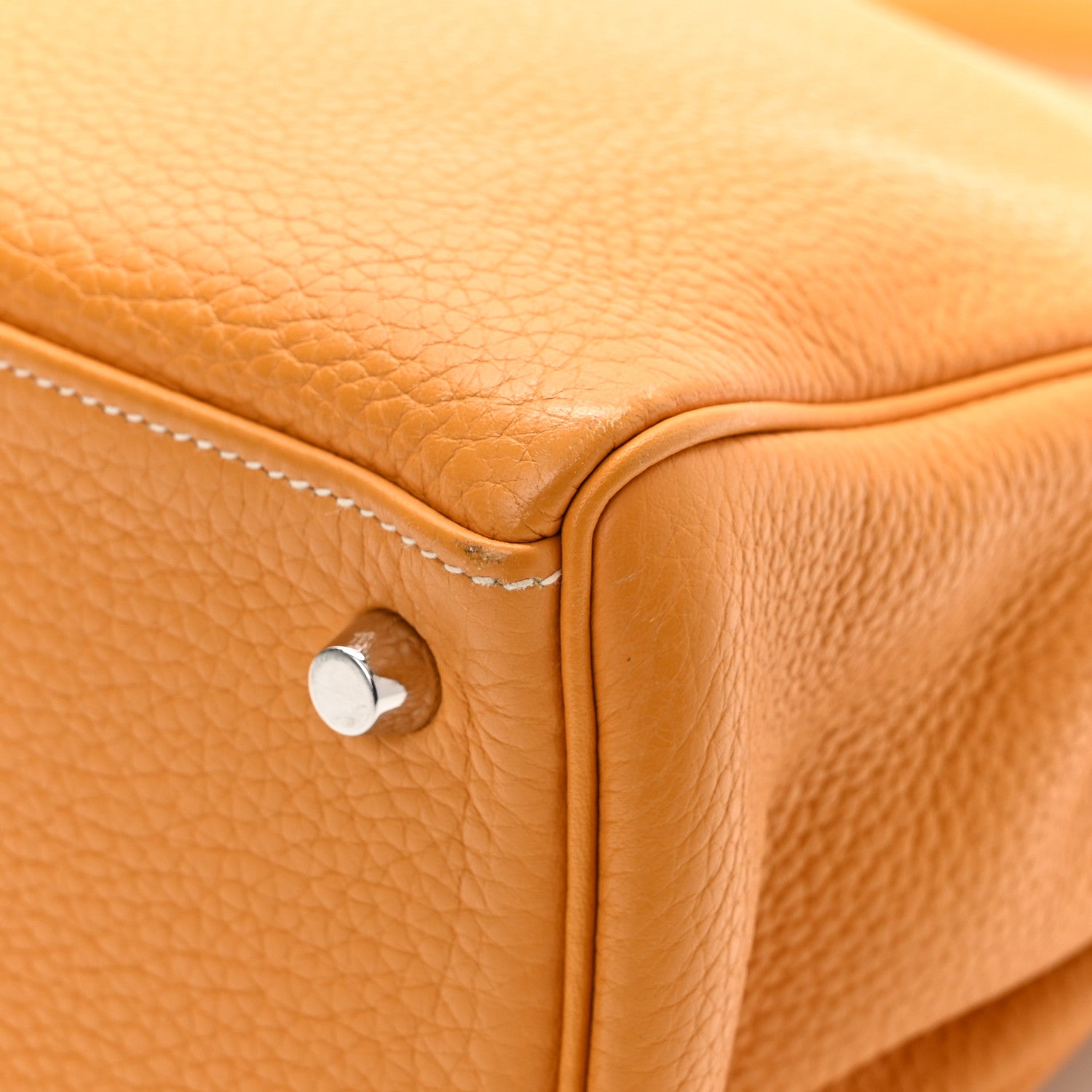 Hermes Taurillon Clemence Kelly Retourne 35 Moutarde Etain 21 of 21