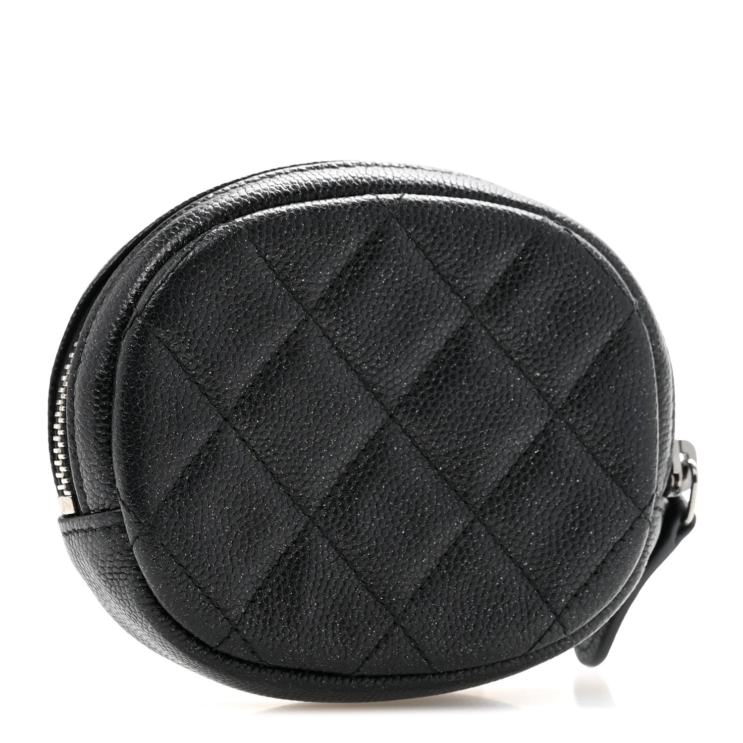 Chanel Iridescent Caviar Quilted Zip Around Classic Coin Purse Black 3 of 9
