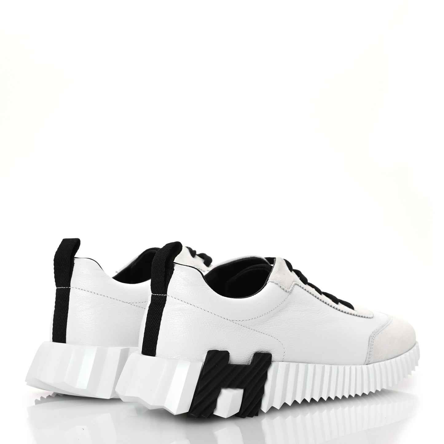 Goatskin Suede Bouncing Sneakers 39 White Black