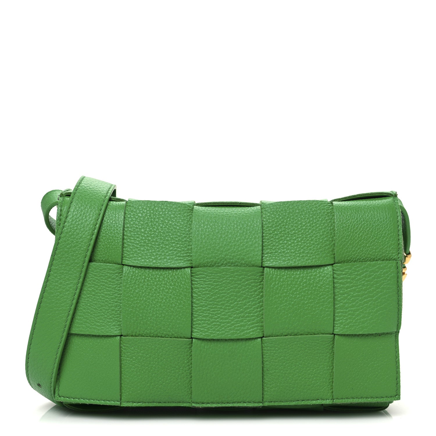 Bottega Veneta Grained Calfskin Maxi Intrecciato Cassette Crossbody Bag Parakeet 1 of 12