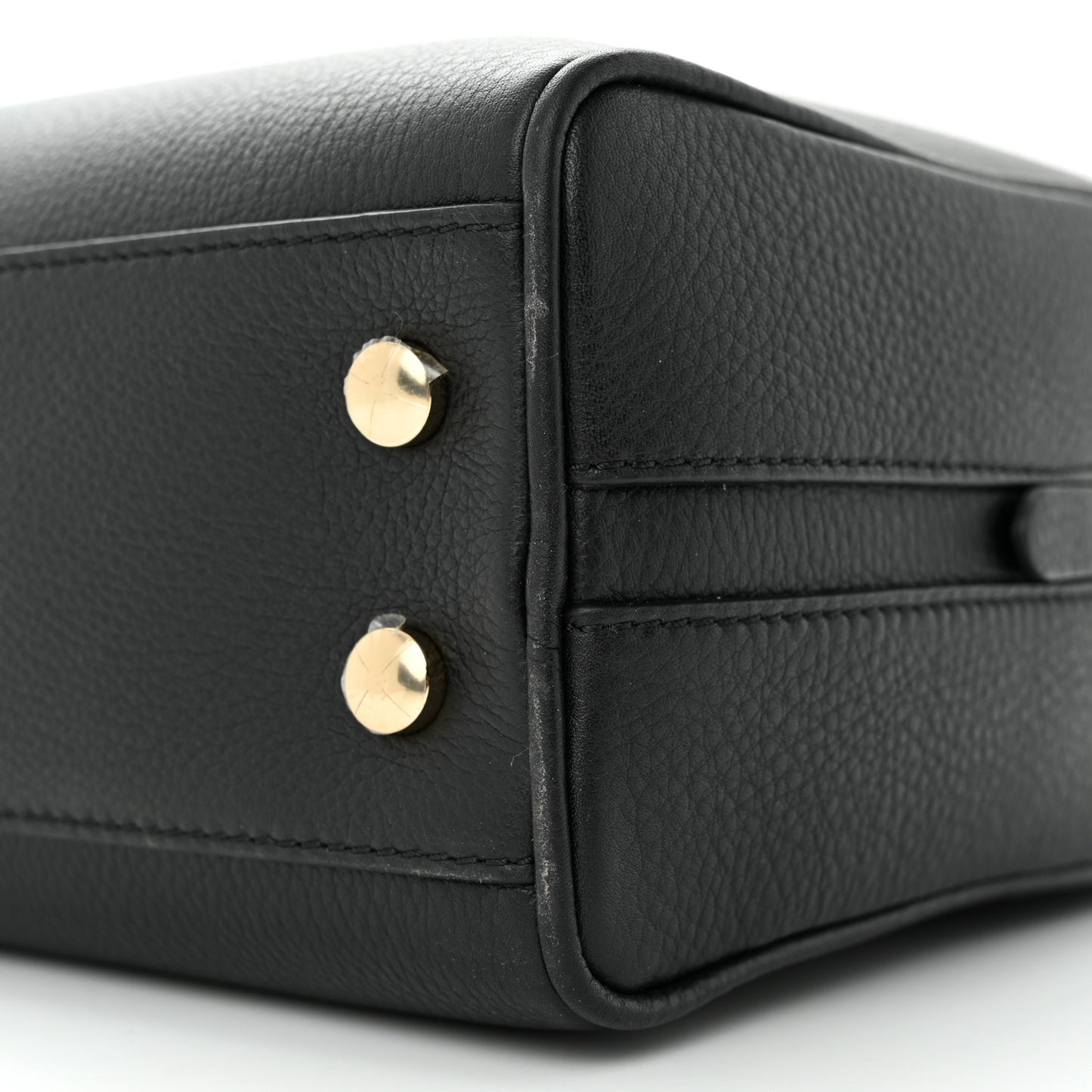 Soft Grain Calfskin Half Cube Bag Black