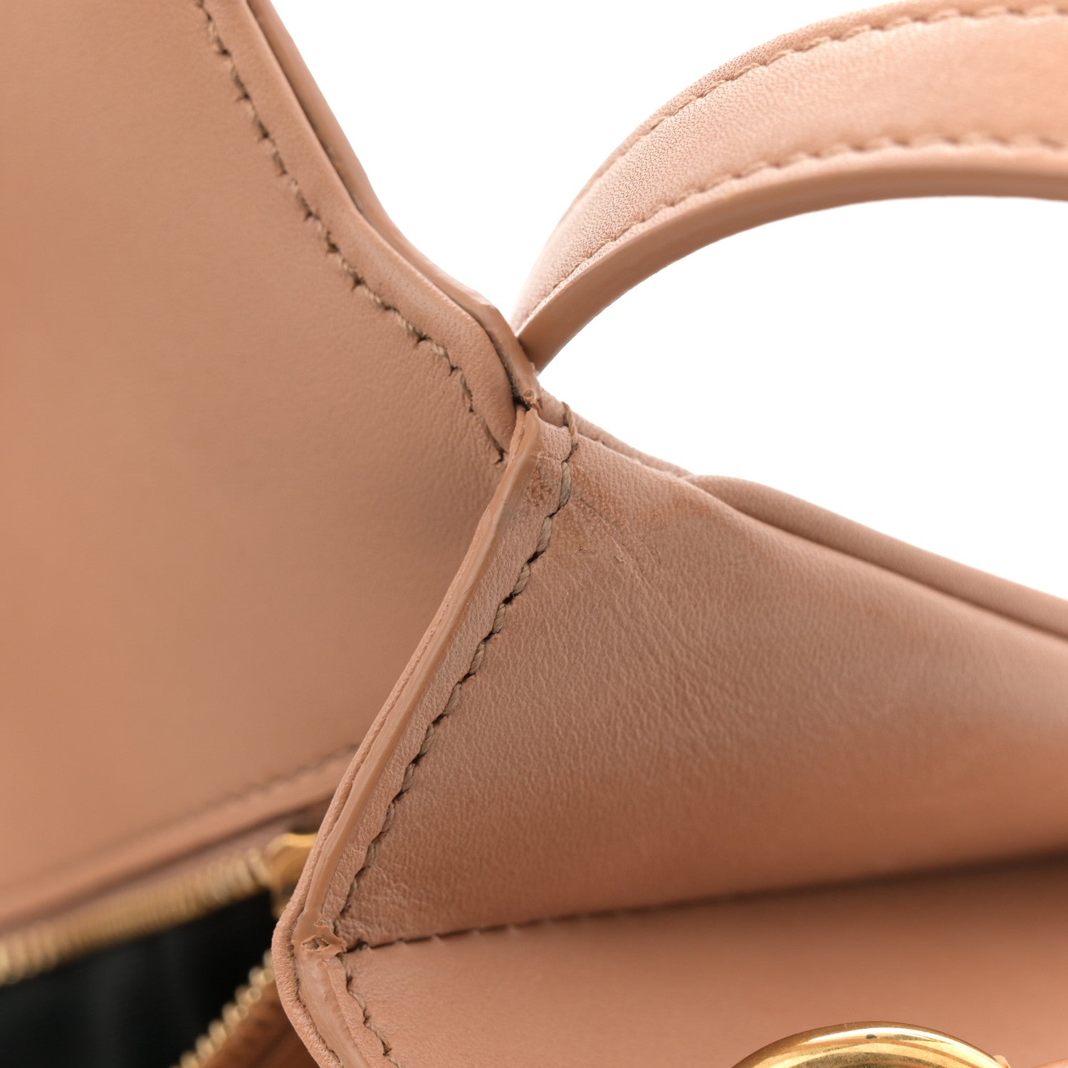 Saint Laurent Smooth Calfskin Cotton Canvas Le Maillon Satchel Natural Beige 12 of 13