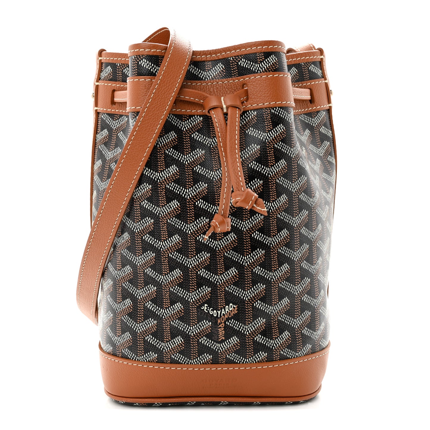Goyardine Petit Flot Bucket Bag PM Black Gold