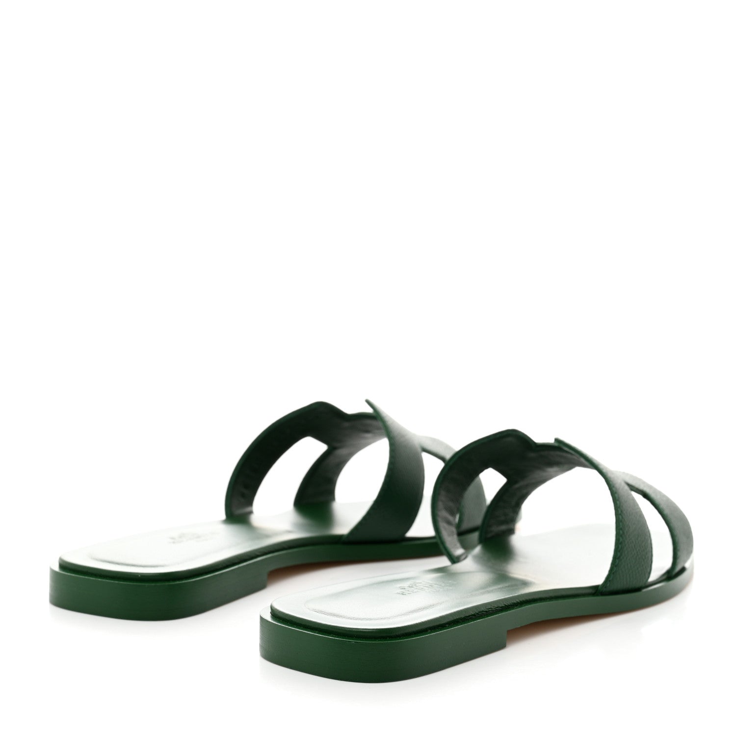 Hermes Epsom Oran Sandals 37 Vert Cactus 4 of 9