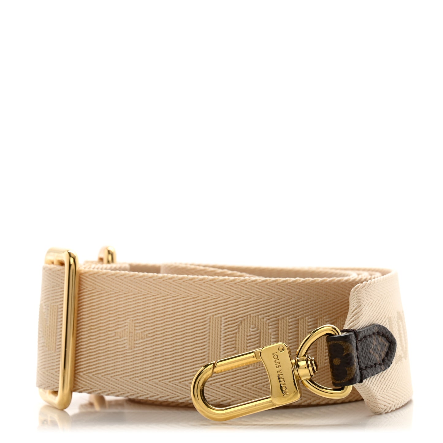 Jacquard Monogram Adjustable Shoulder Strap New Creme