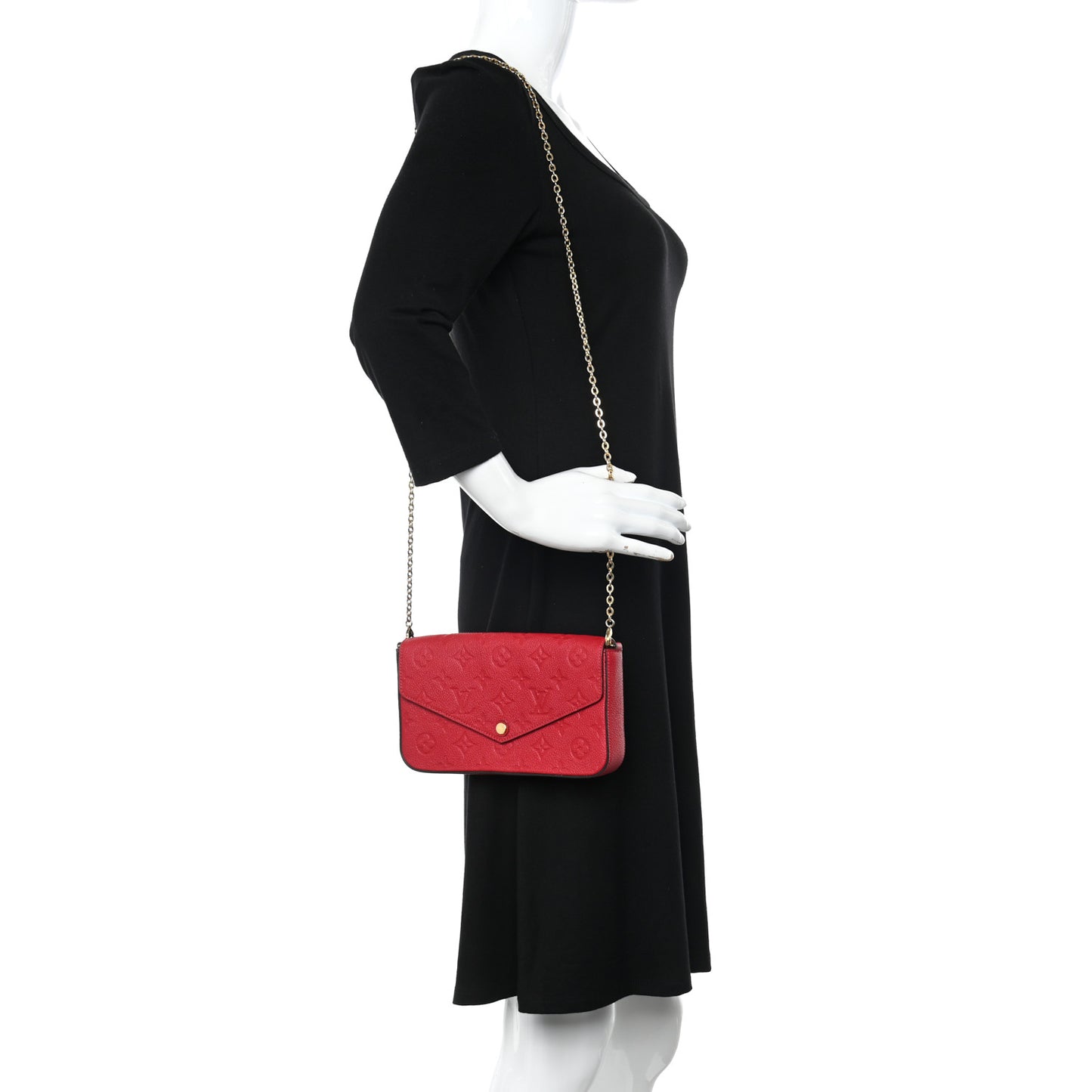 Empreinte Pochette Felicie Chain Wallet Cherry