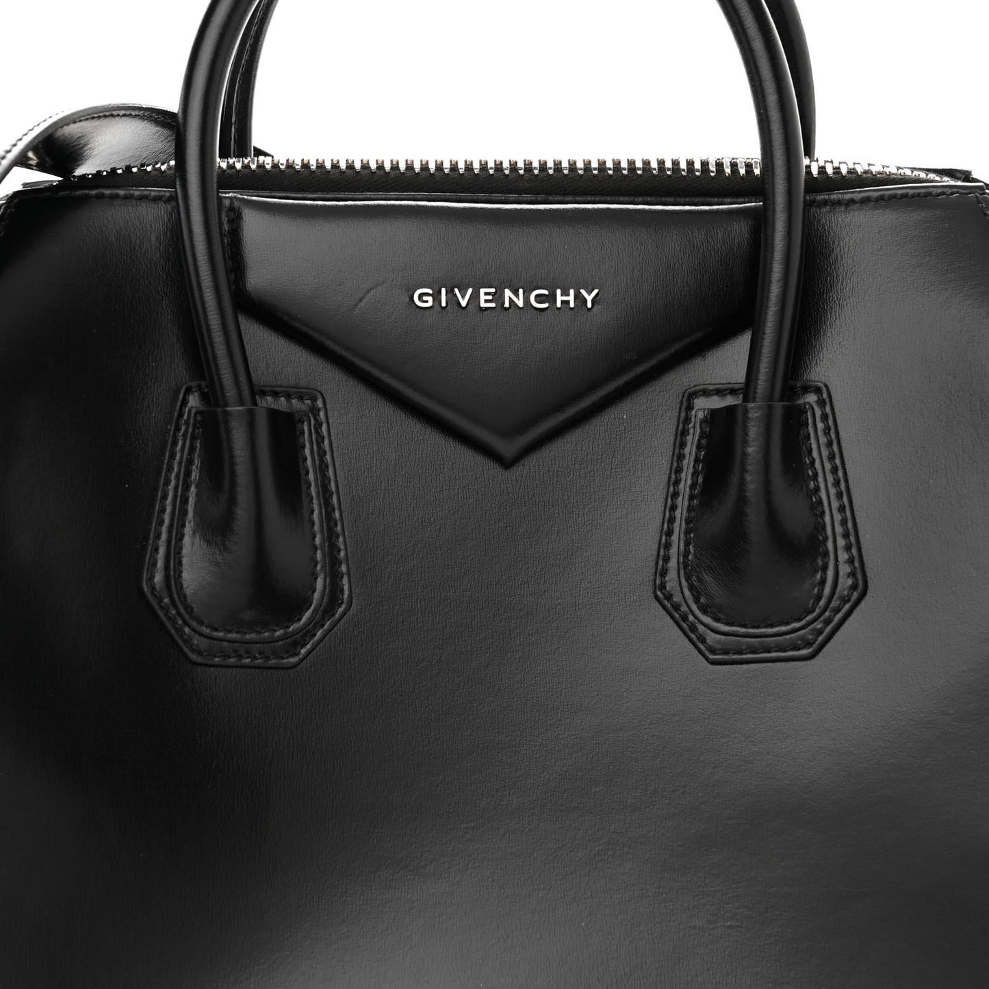 Shiny Lord Calfskin Medium Antigona Black