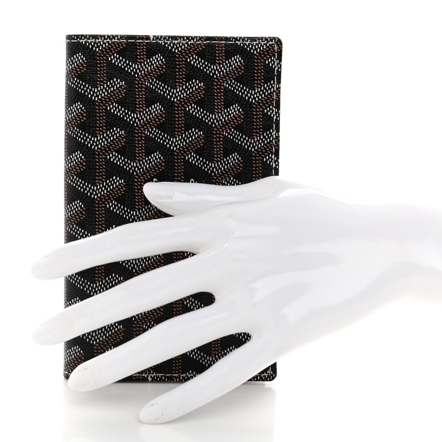 Goyardine Grenelle Passport Wallet Black Gold
