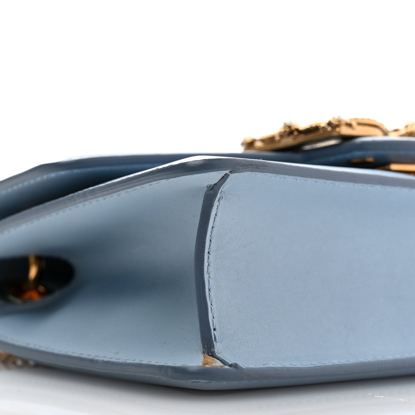 Smooth Calfskin Small DG Amore Envelope Bag Cielo