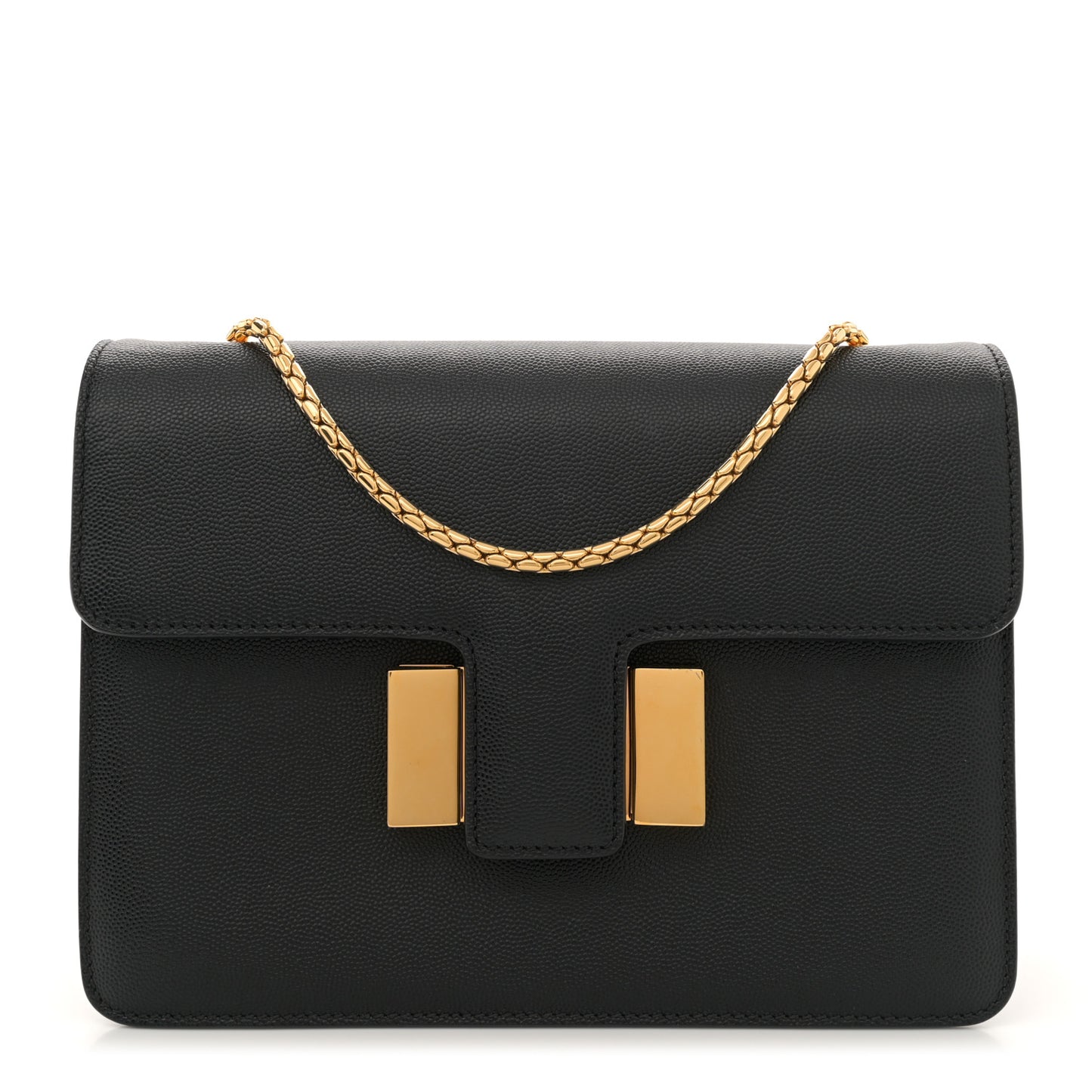 Grained Calfskin Medium Sienna Crossbody Bag Black