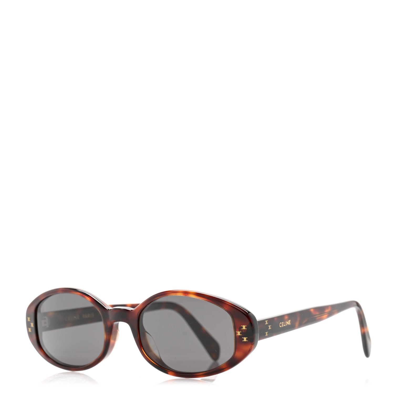 Céline Multicolored Sunglasses Celine Triomphe Logo Oval Acetate Sunglasses - Bergdorf Goodman main image 4