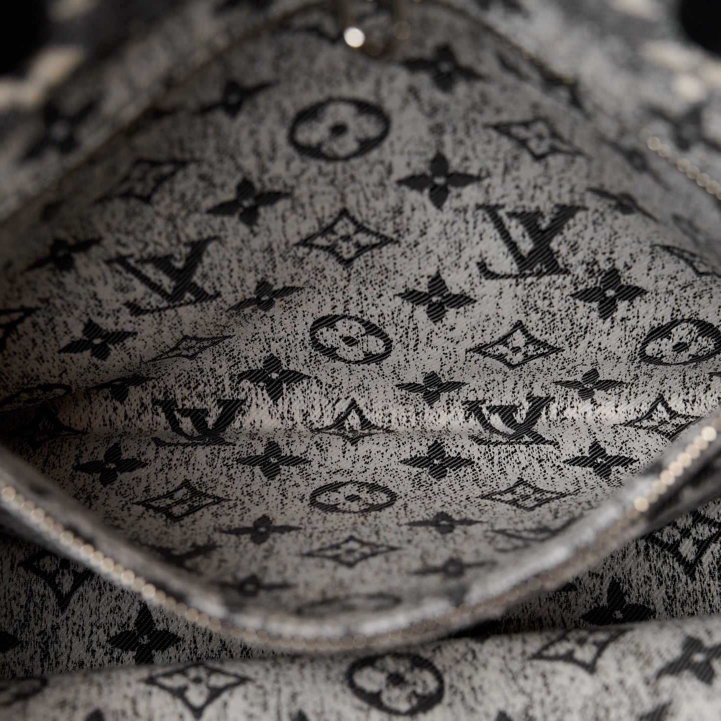 Monogram Jacquard Denim Onthego MM Black