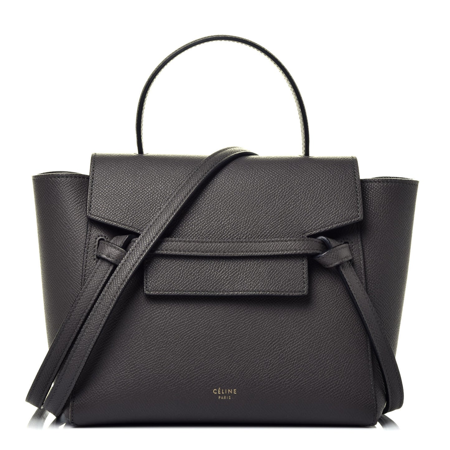 Grained Calfskin Nano Belt Bag Grey