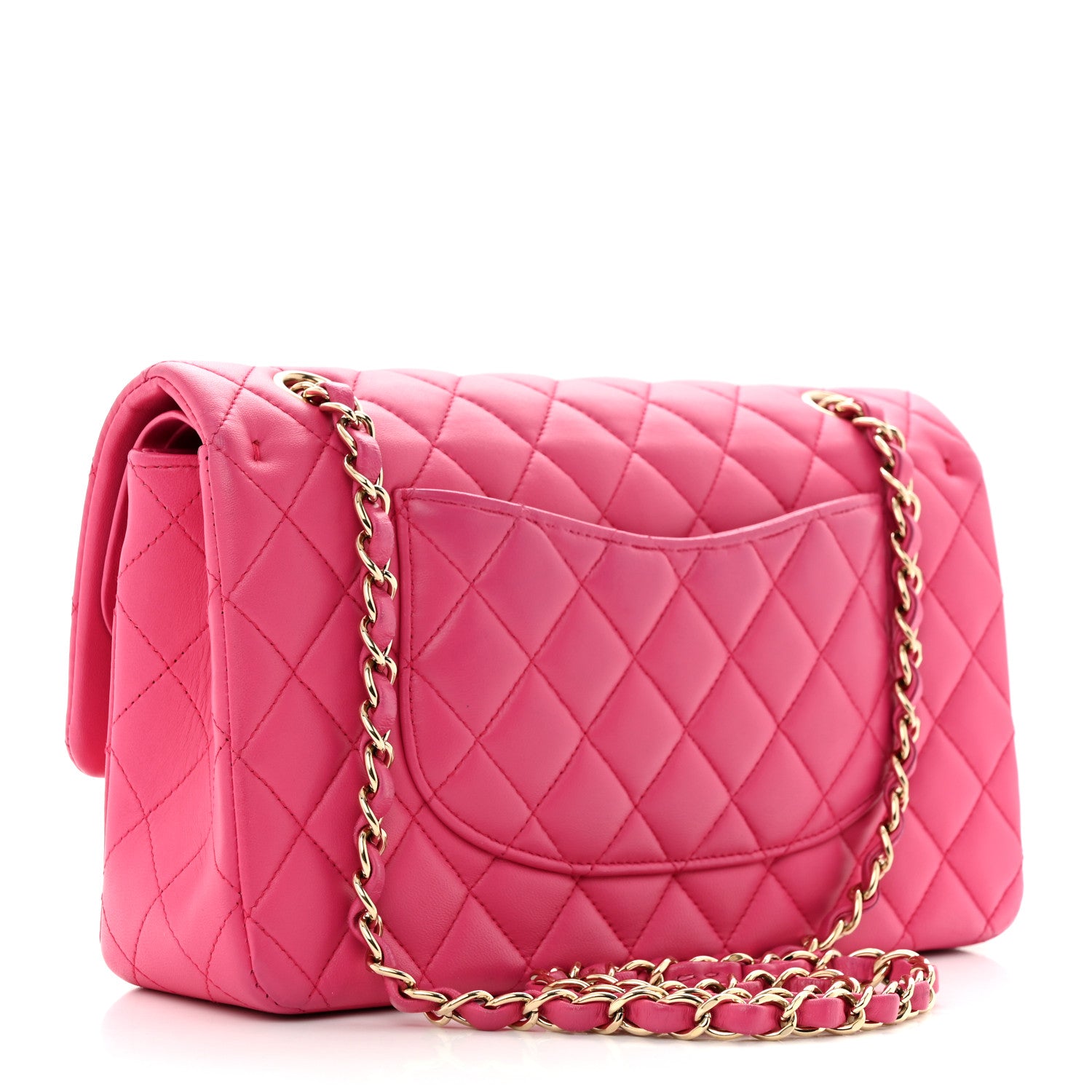 Chanel Lambskin Quilted Medium Double Flap Pink 3 of 14