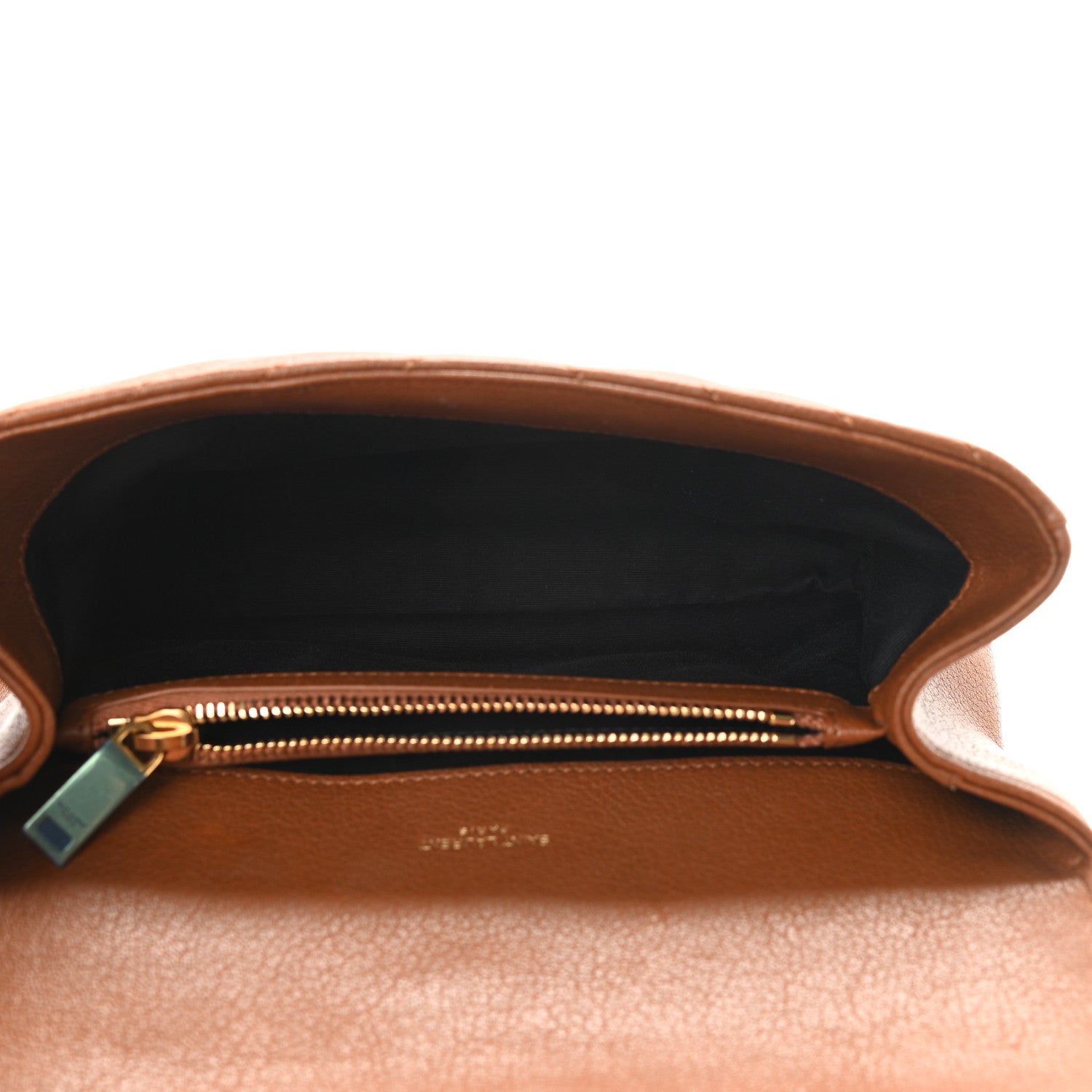 Saint Laurent Sheepskin Matelasse Chevron Monogram Medium College Bag Brick 5 of 11