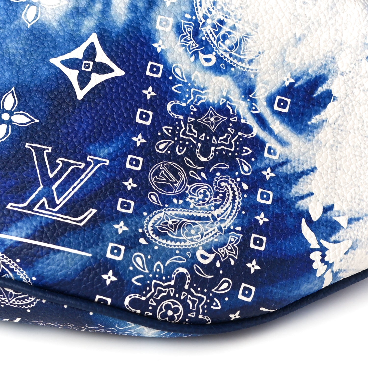 Louis Vuitton Cowhide Monogram Bandana Discovery Bumbag PM Blue 9 of 10