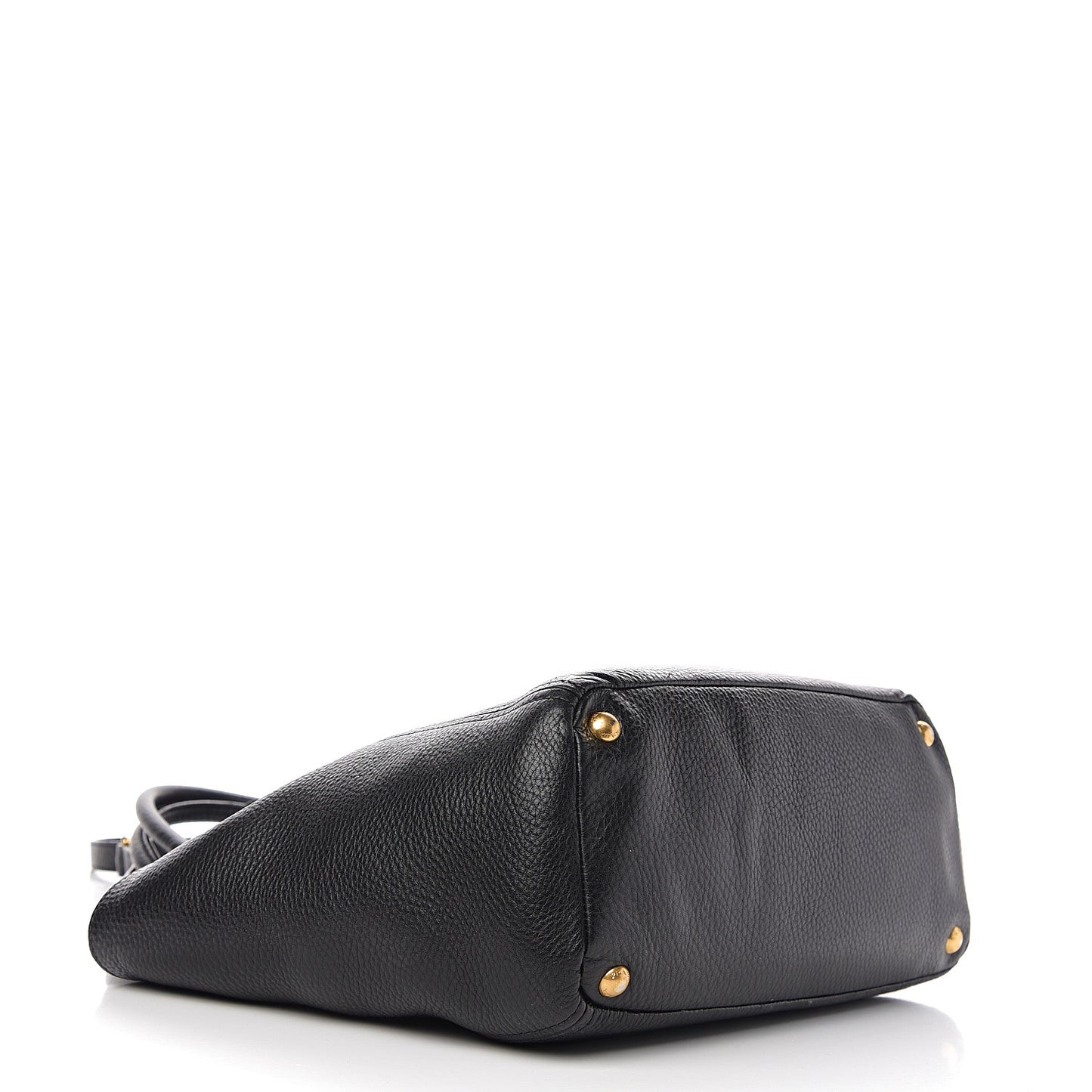 Vitello Daino Side Pocket Tote Black