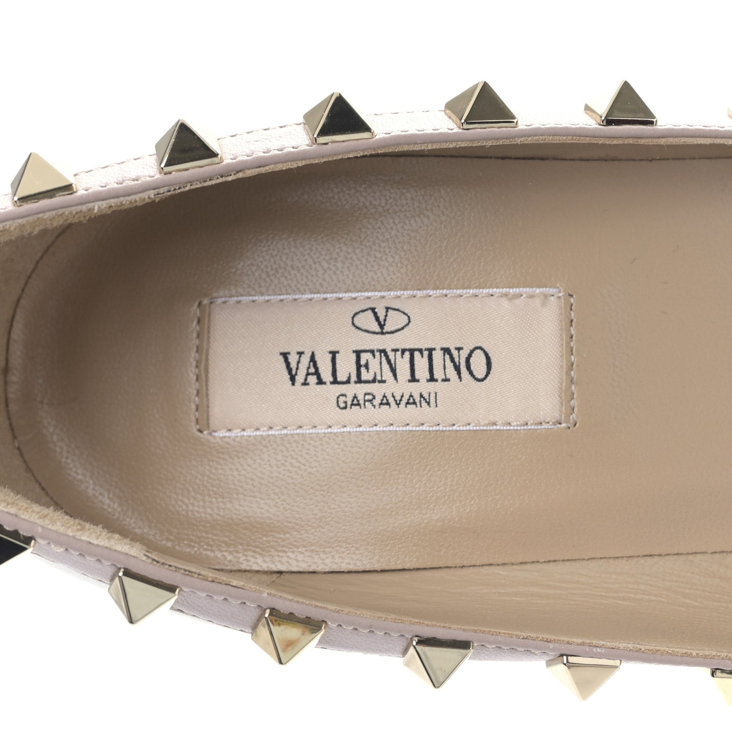 Nappa Rockstud 100mm Pumps 37.5 Stone Poudre