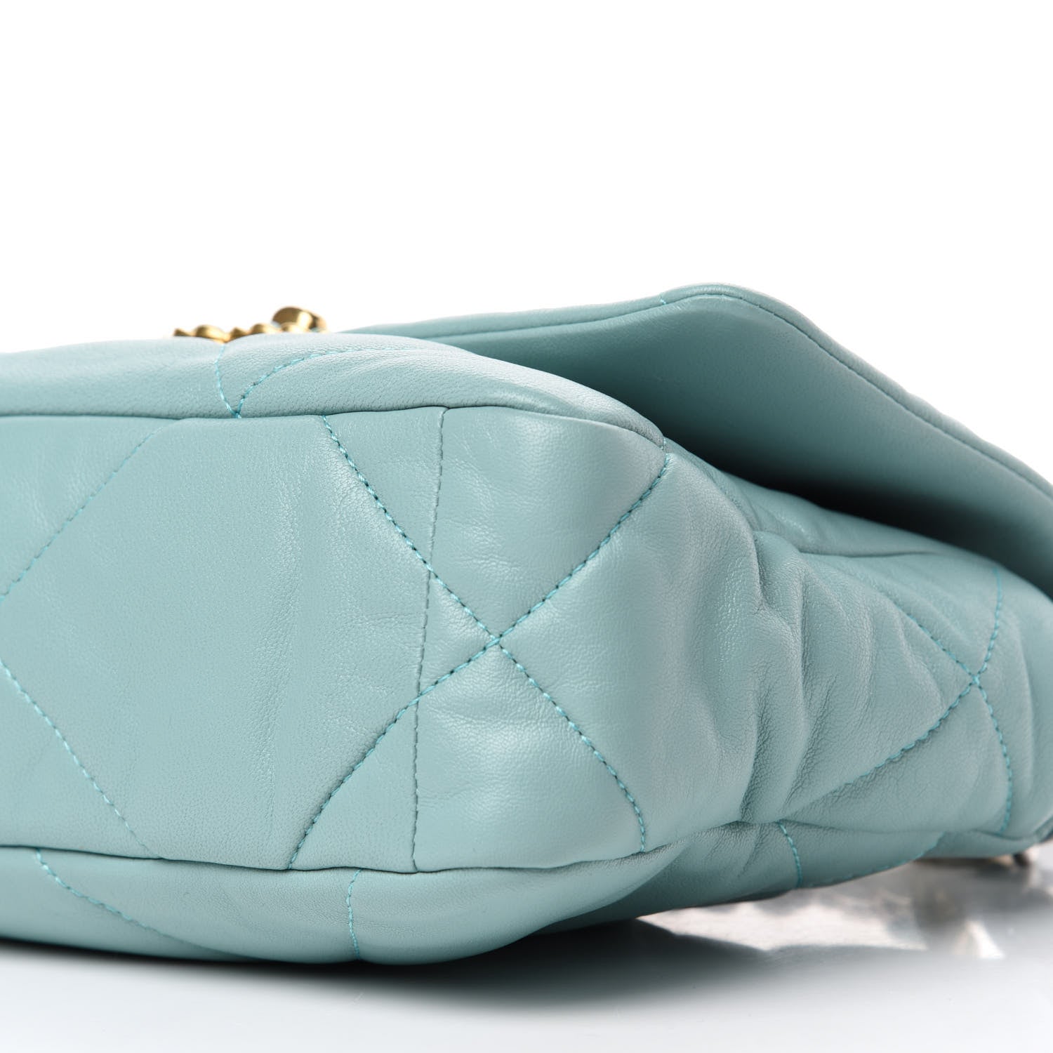 Chanel Lambskin Quilted Medium Chanel 19 Flap Light Blue 7 of 10