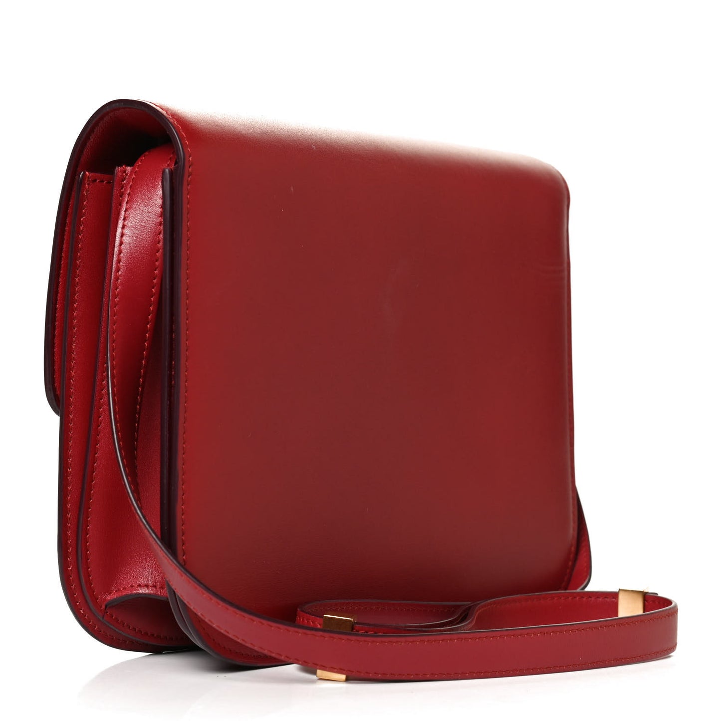 Box Calfskin Medium Classic Box Flap Bag Red