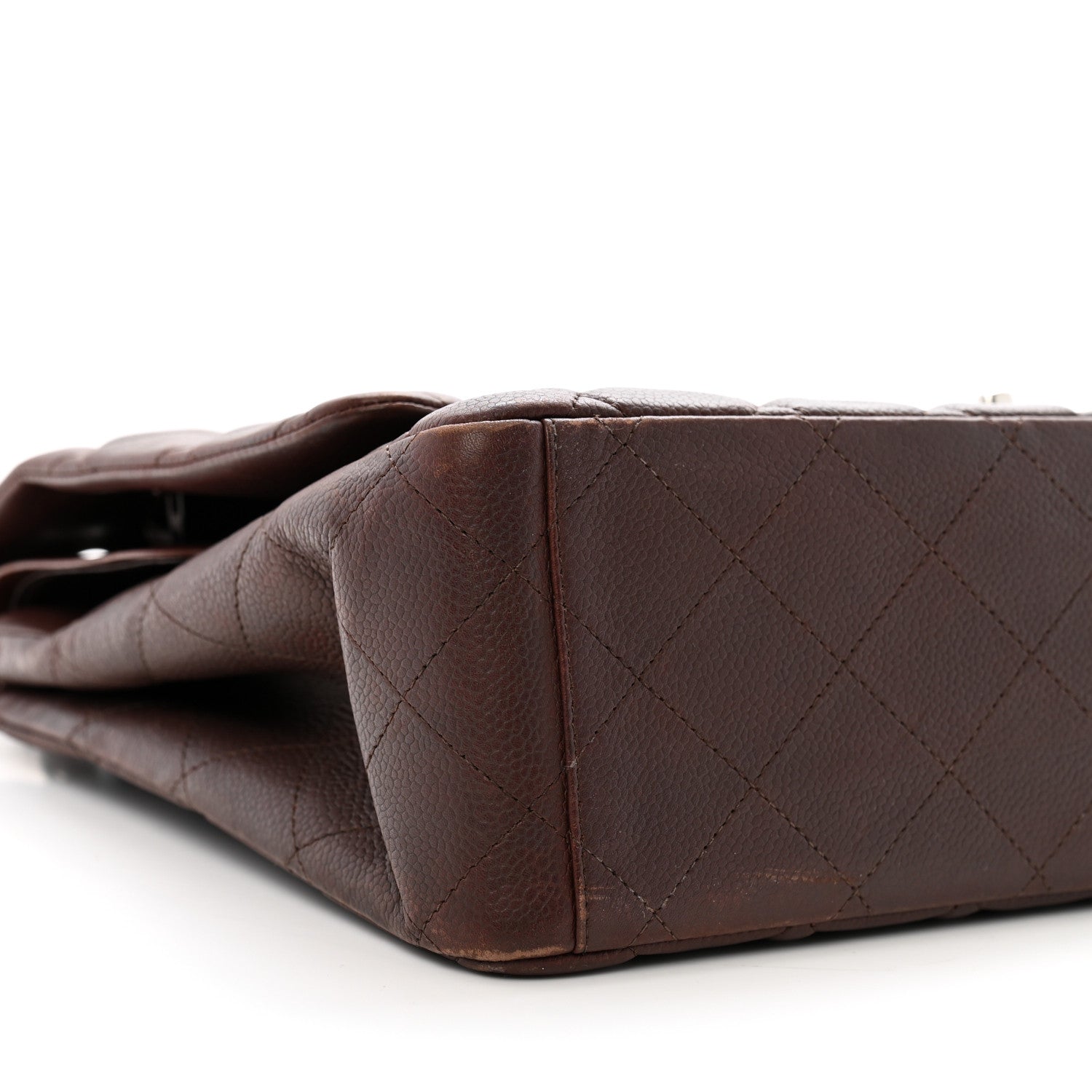 Chanel Caviar Quilted Maxi Double Flap Brown 9 of 12