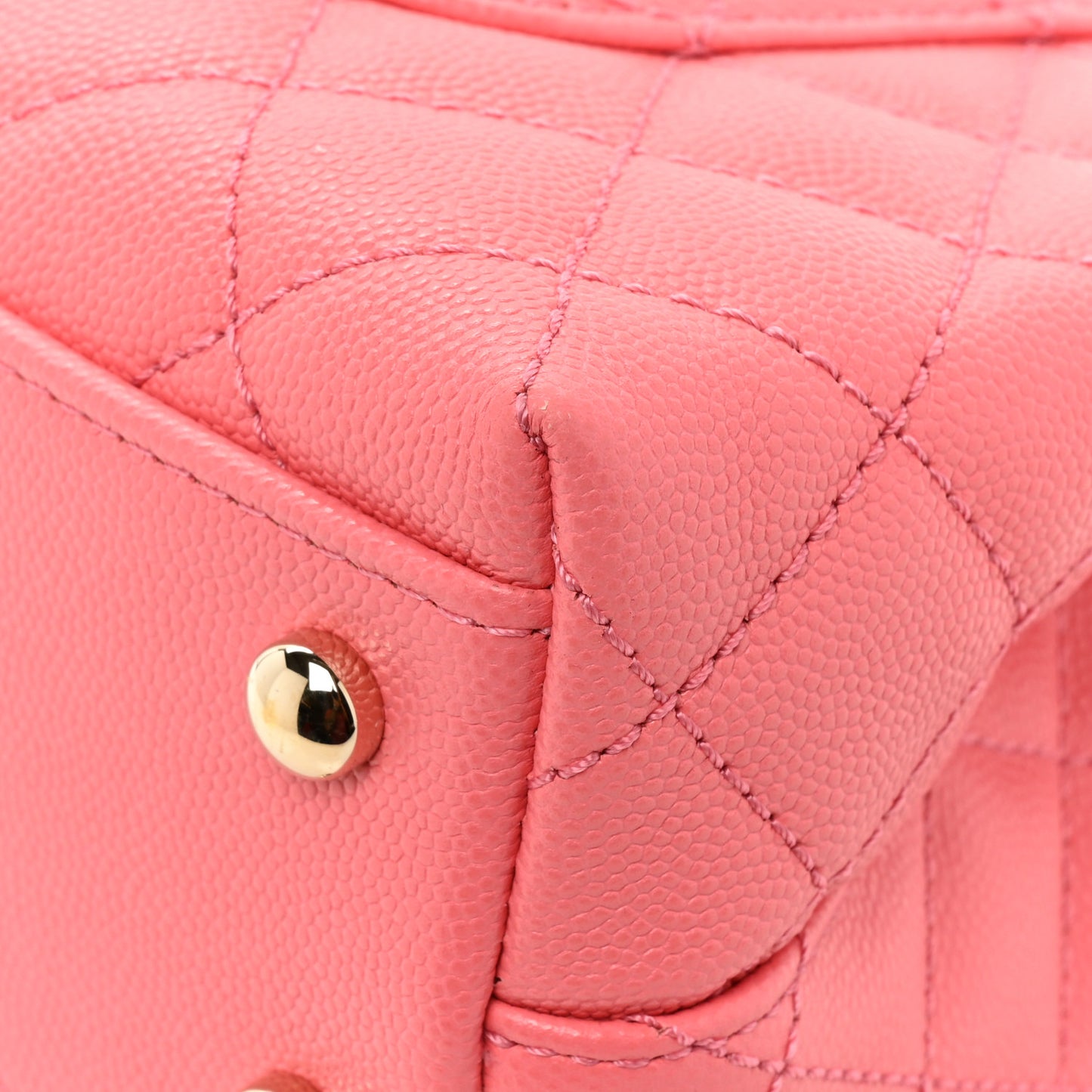 Caviar Quilted Mini Coco Handle Flap Pink