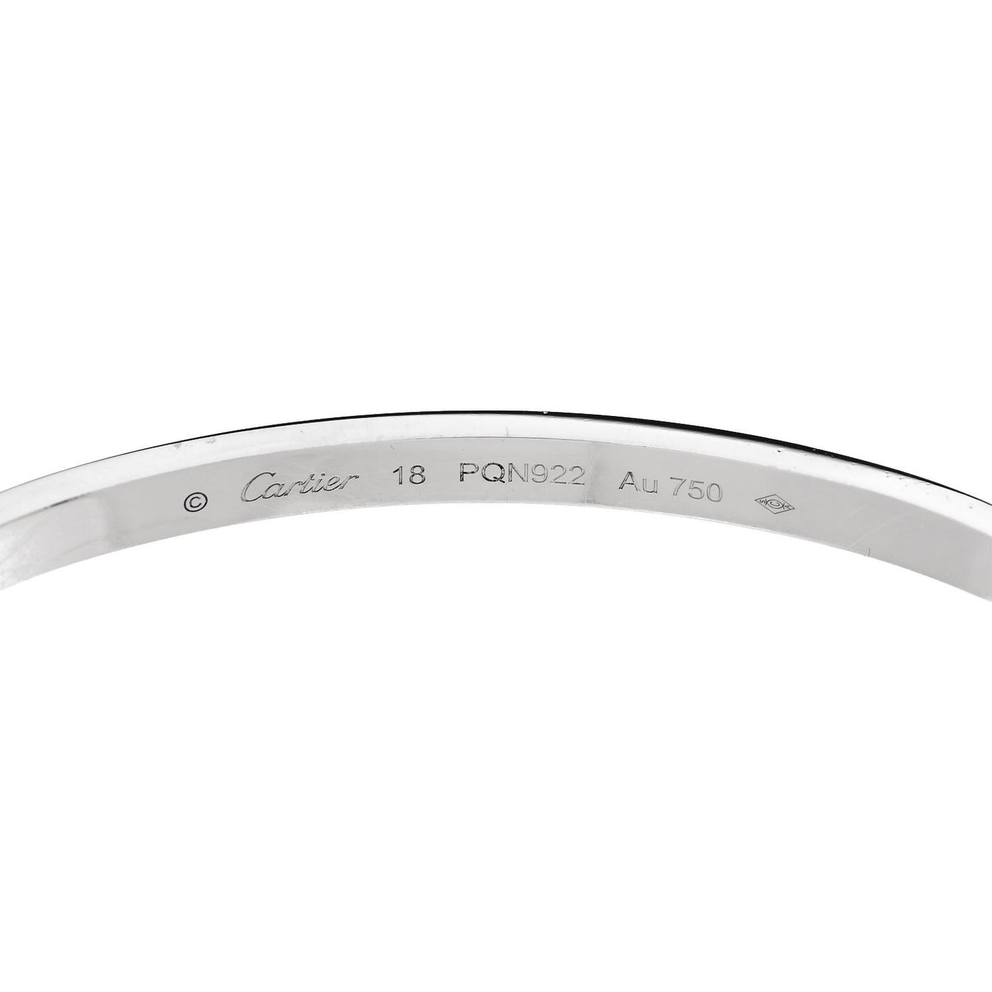 18K White Gold 6 Diamond Small LOVE Bracelet 18