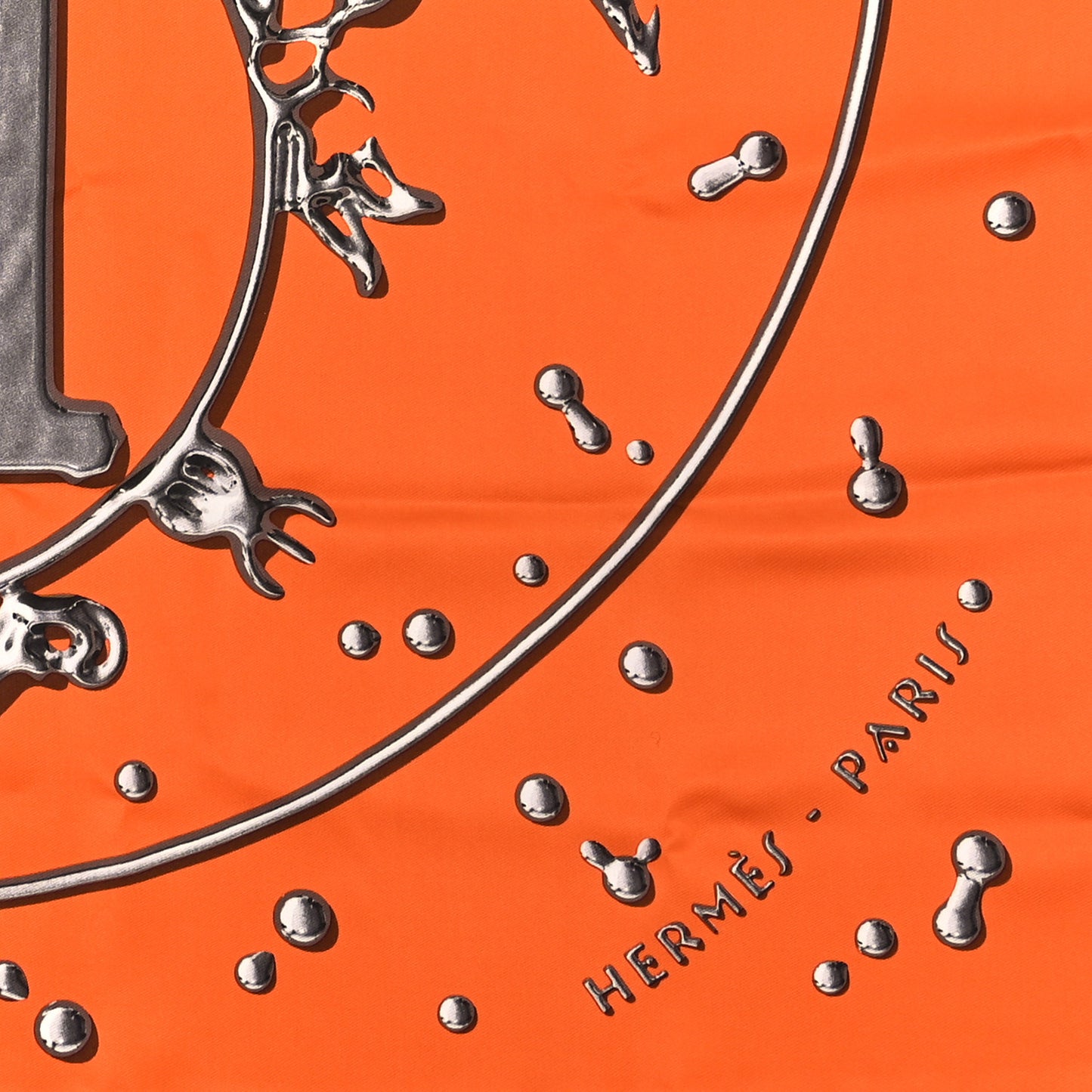 Silk Vif Argent Scarf 90 Orange