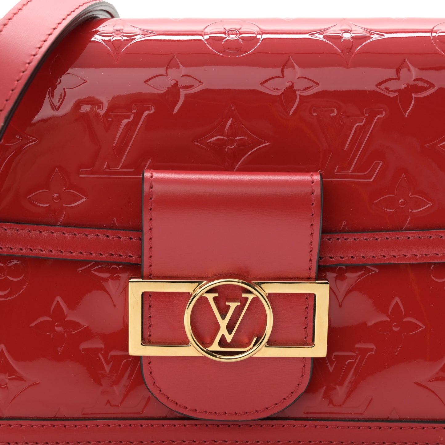 Vernis Monogram Dauphine Mini Red