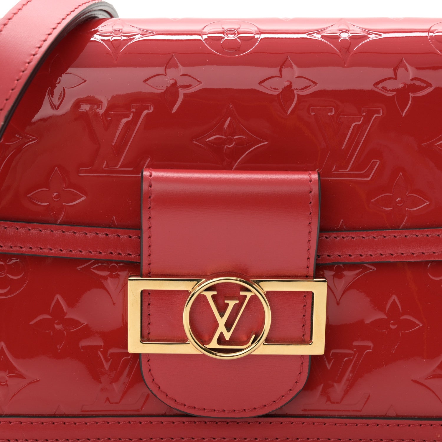 Louis Vuitton Vernis Monogram Dauphine Mini Red 8 of 10