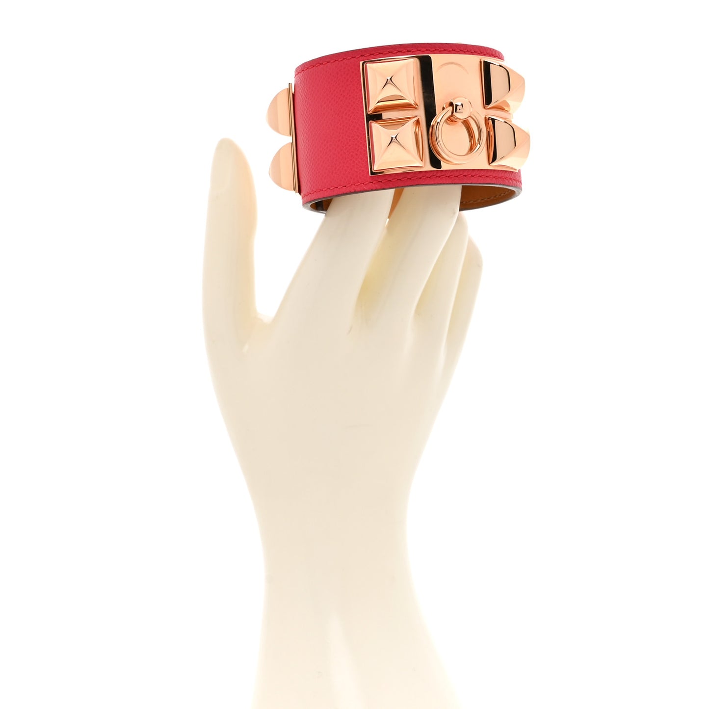 Madame Calfskin Collier De Chien CDC Bracelet T2 Rose Extreme