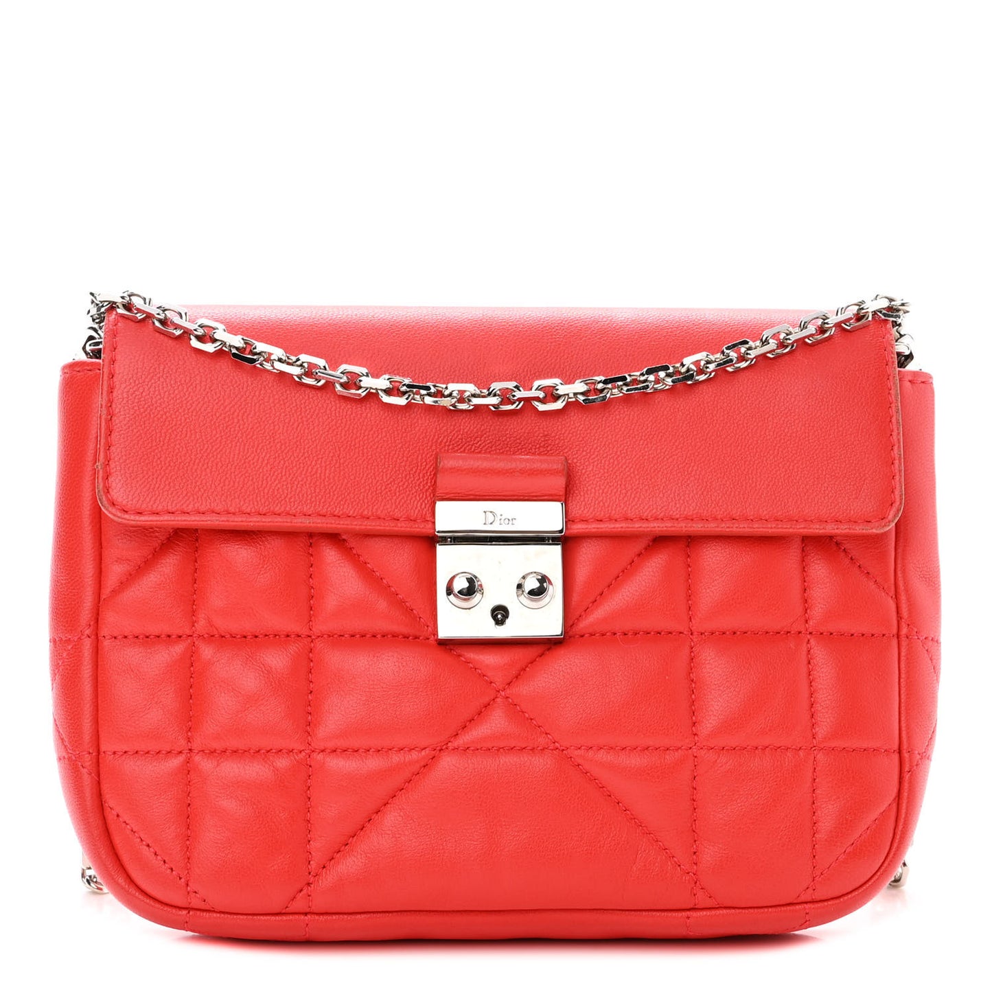 Lambskin Miss Dior Promenade Pouch Red