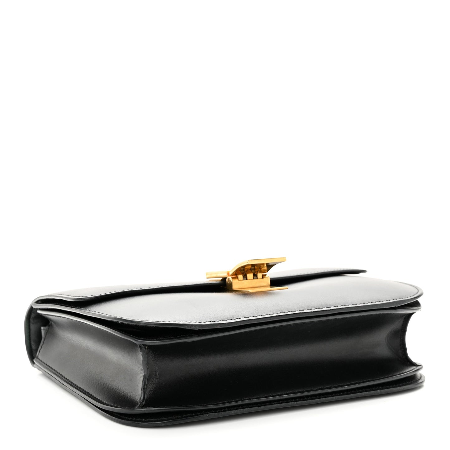 Box Calfskin Medium Classic Box Flap Bag Black