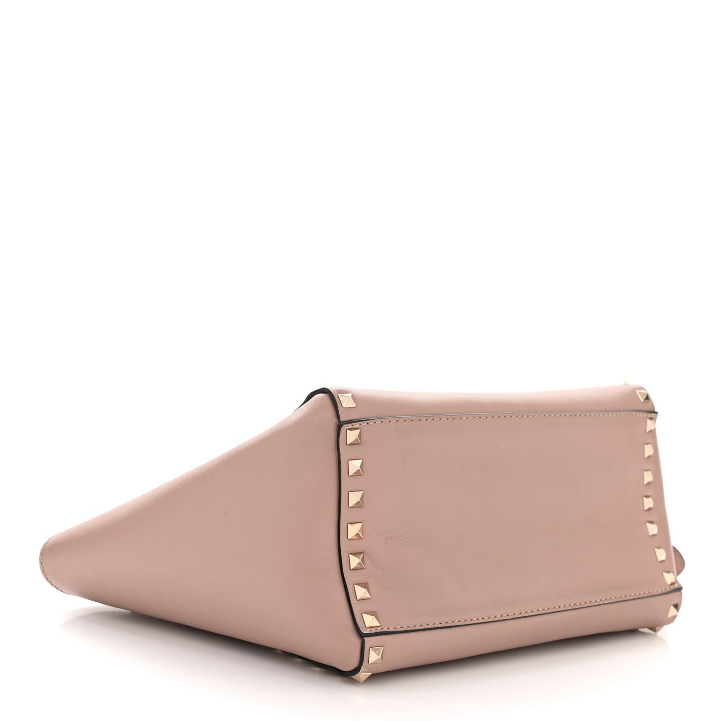 Vitello Small Rockstud Double Handle Tote Poudre
